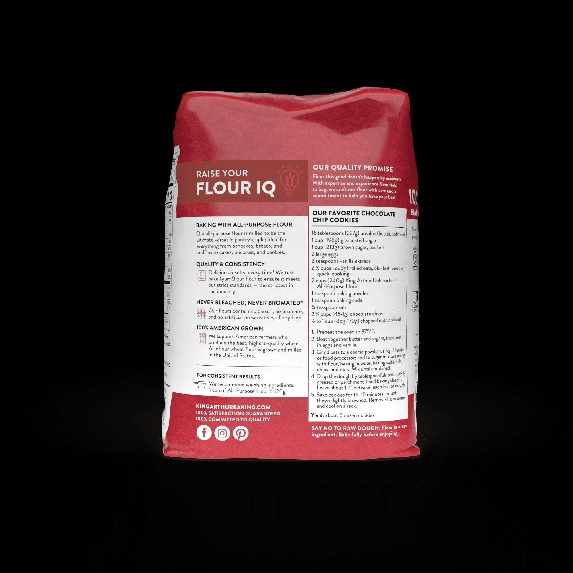 King Arthur Baking Company Non-GMO Project Verified, Certified Kosher Unbleached All Purpose Flour, 5 lb Bag - Image 5