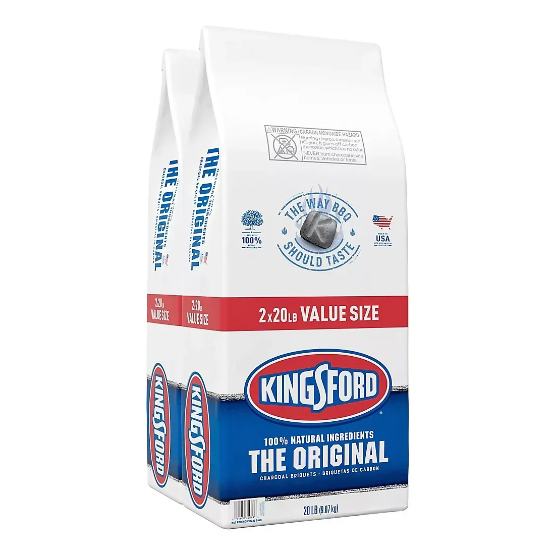 Kingsford Original Charcoal Briquettes, 20 lbs. each/Pack of 2 - Image 2