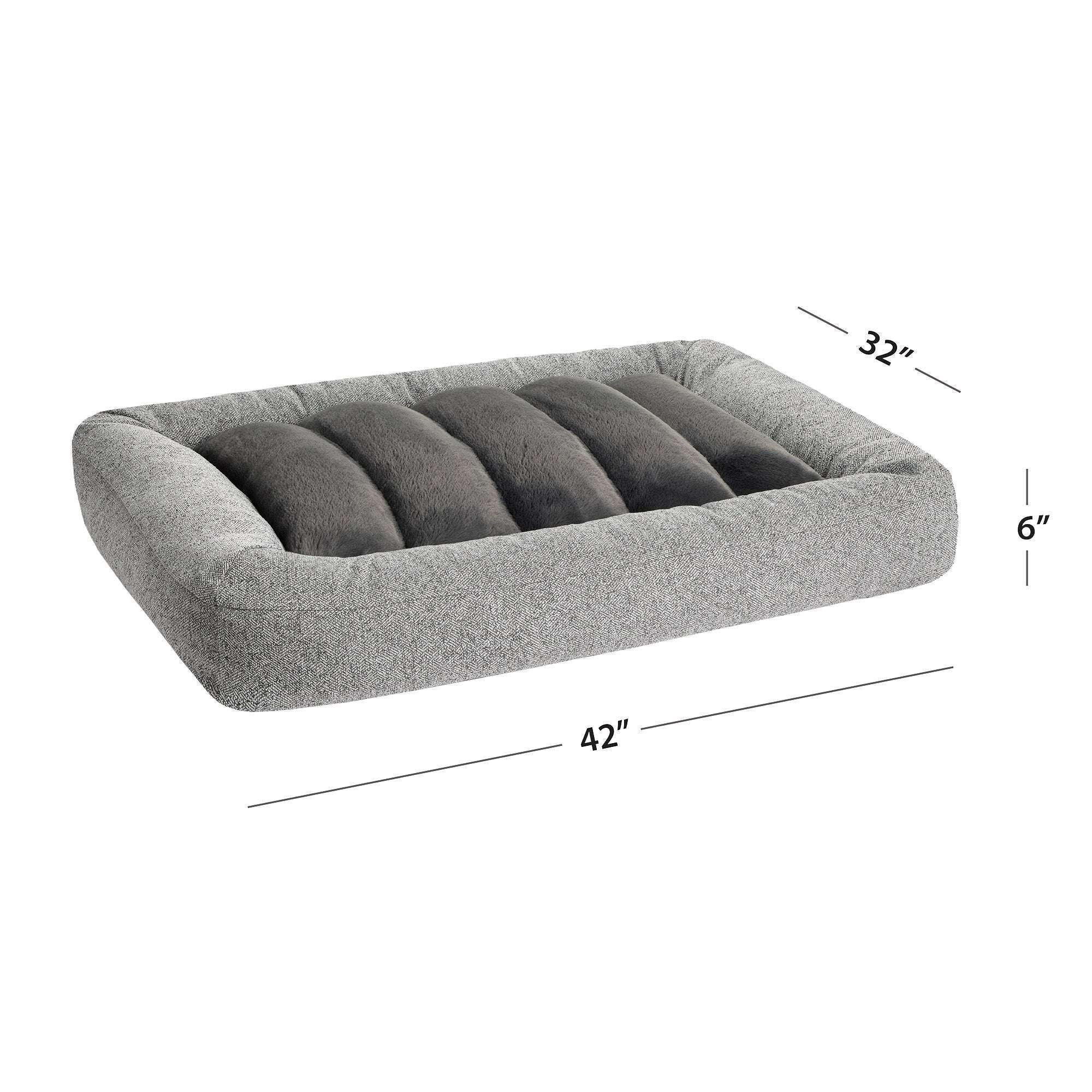 Kirkland Signature 32" X 42" Channeled Bolster Pet Bed - Image 3