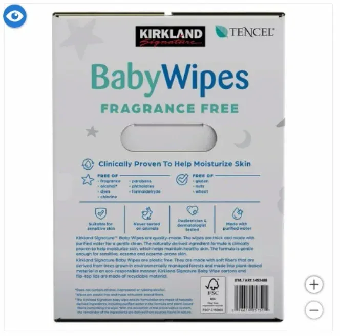 Kirkland Signature Baby Wipes Fragrance Free, 900-count - Image 2