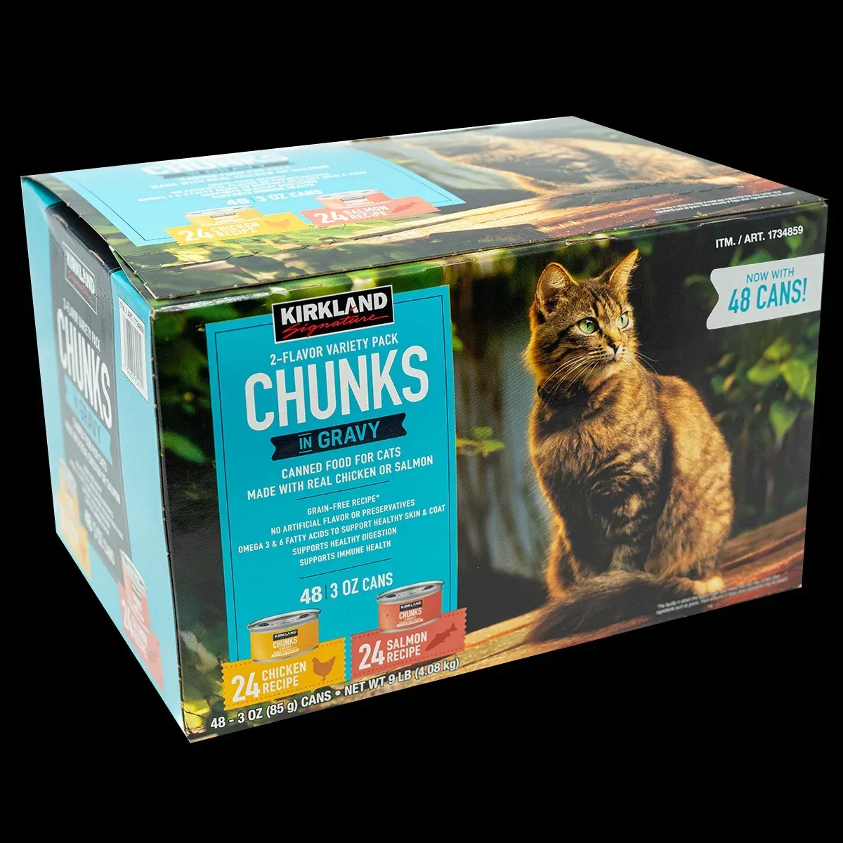 Kirkland Signature Canned Cat Food, Chunks in Gravy, Variety Pack, 3 oz, 48 ct