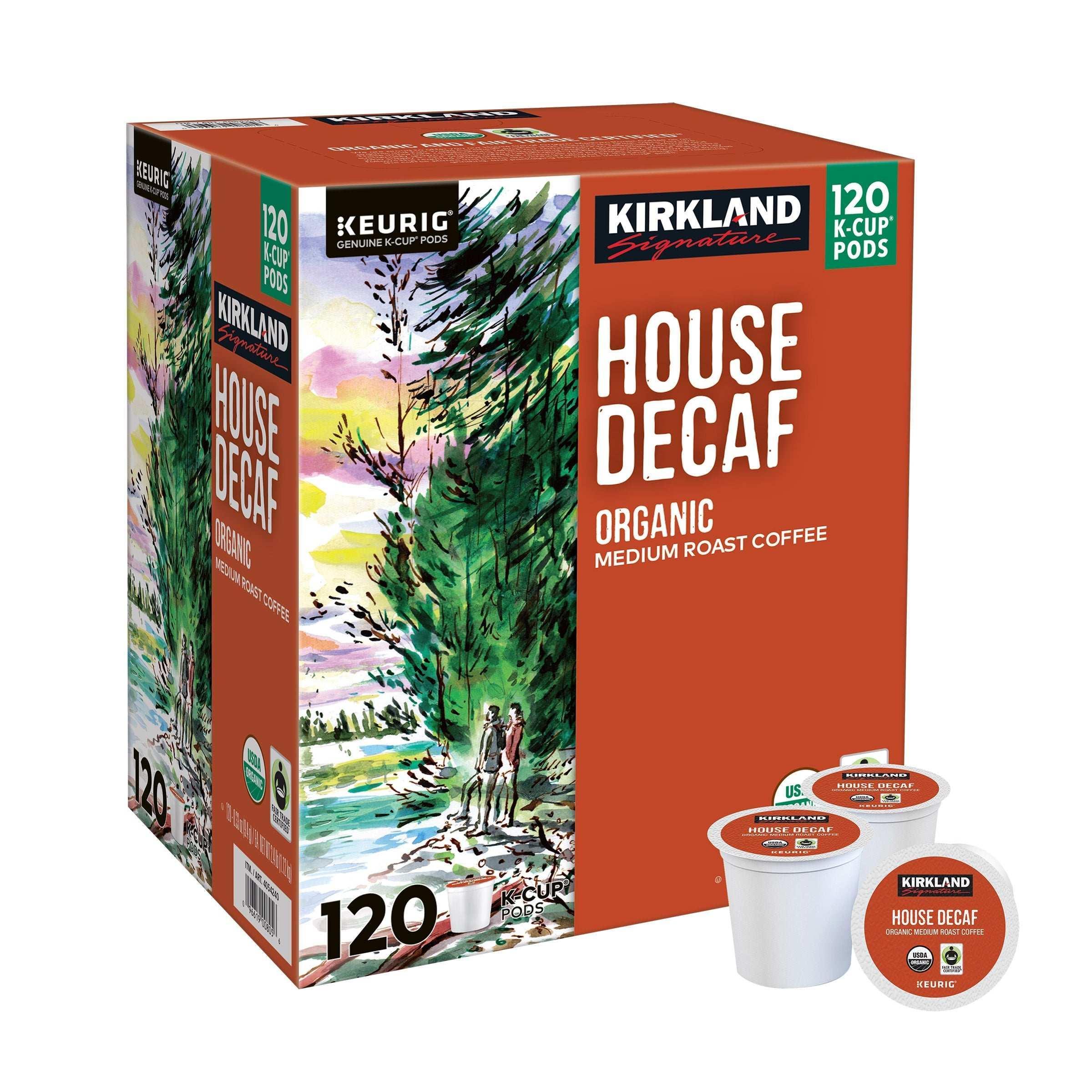 Kirkland Signature Coffee Organic House Decaf K-Cup Pod, 120-count - Image 2
