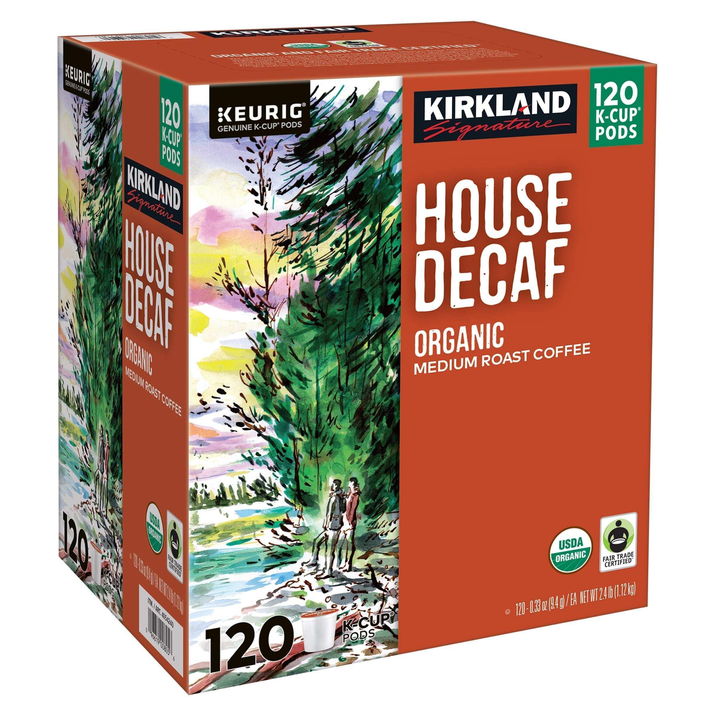 Kirkland Signature Coffee Organic House Decaf K-Cup Pod, 120-count - Image 3