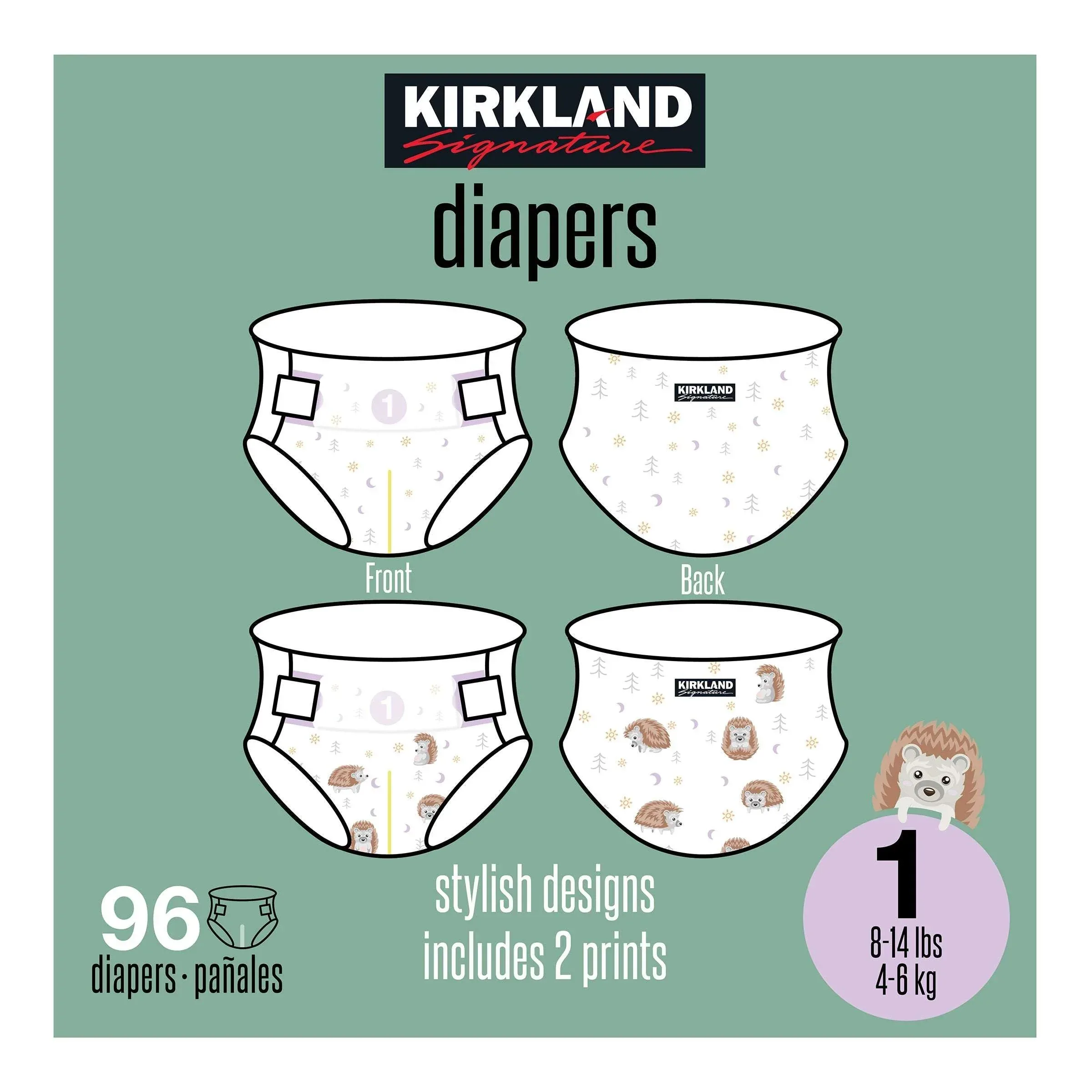 Kirkland Signature Diaper Size 1, 96-count - Image 2