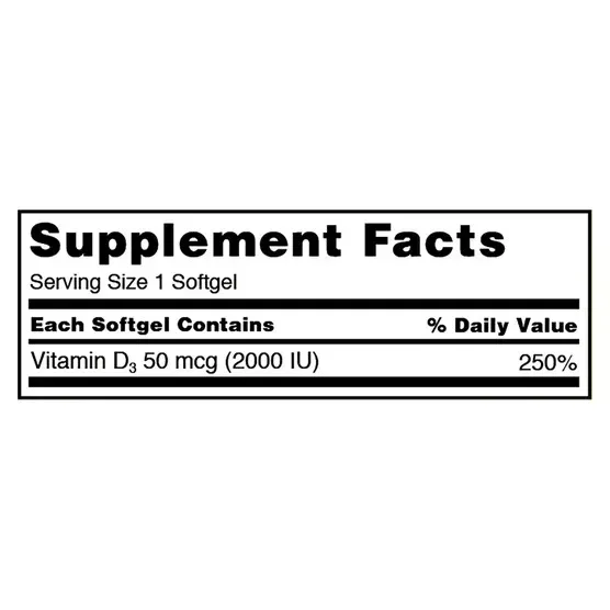 Kirkland Signature Extra Strength D3 50 mcg., 600 Softgels - Image 4