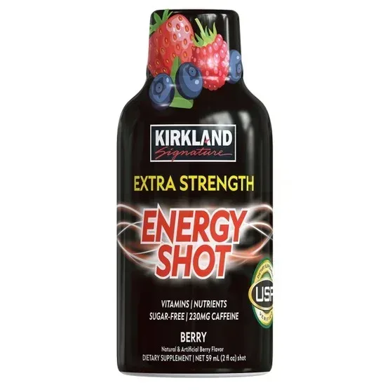 Kirkland Signature Extra Strength Energy Shot, 48 Bottles, 2 Ounces Each - Image 4