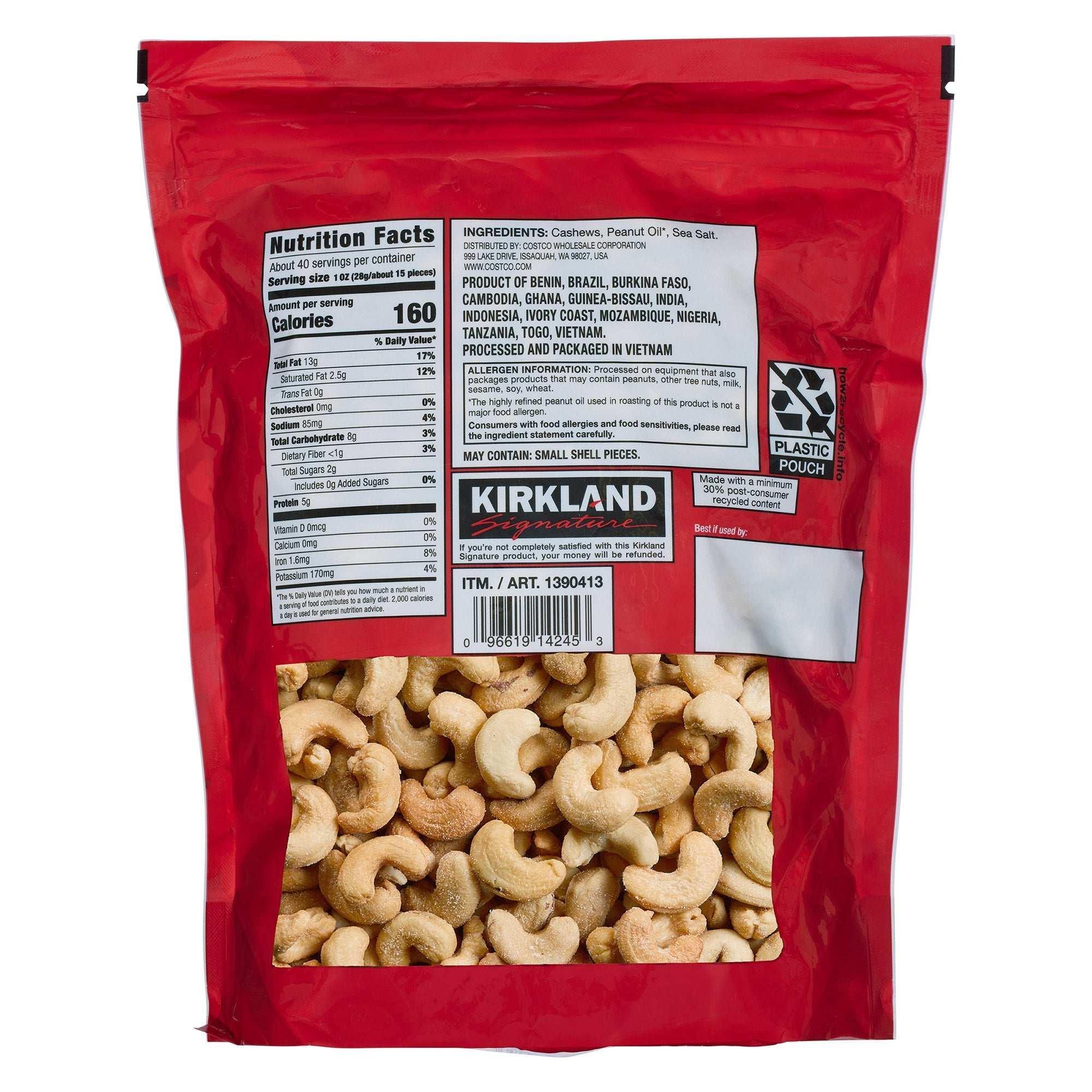 Kirkland Signature Fancy Whole Cashews, 2.5 lbs - Image 5