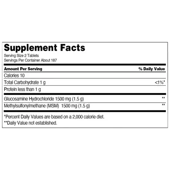 Kirkland Signature Glucosamine with MSM, 375 Tablets - Image 4