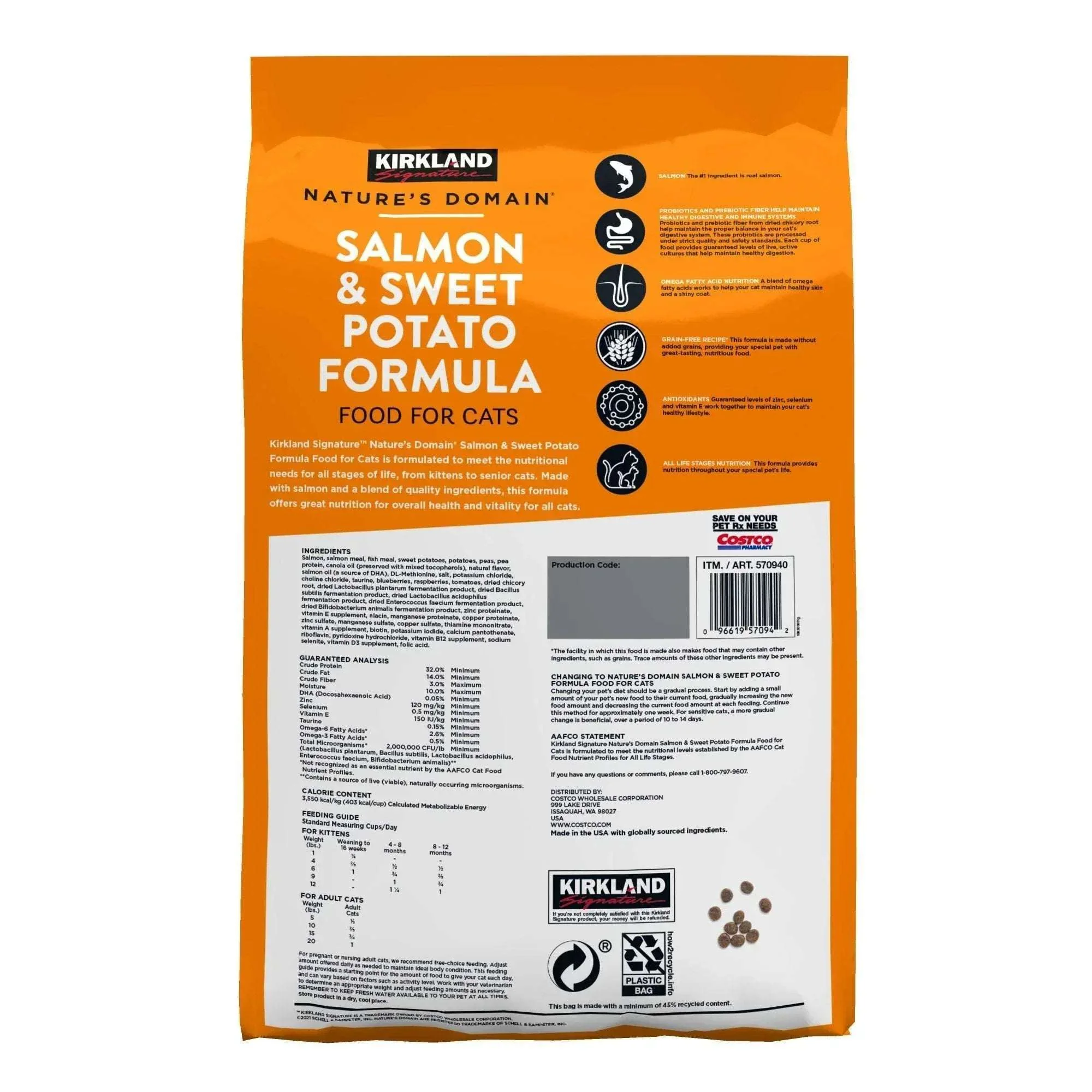 Kirkland Signature Nature's Domain Cat Food 18 lbs. - Image 2