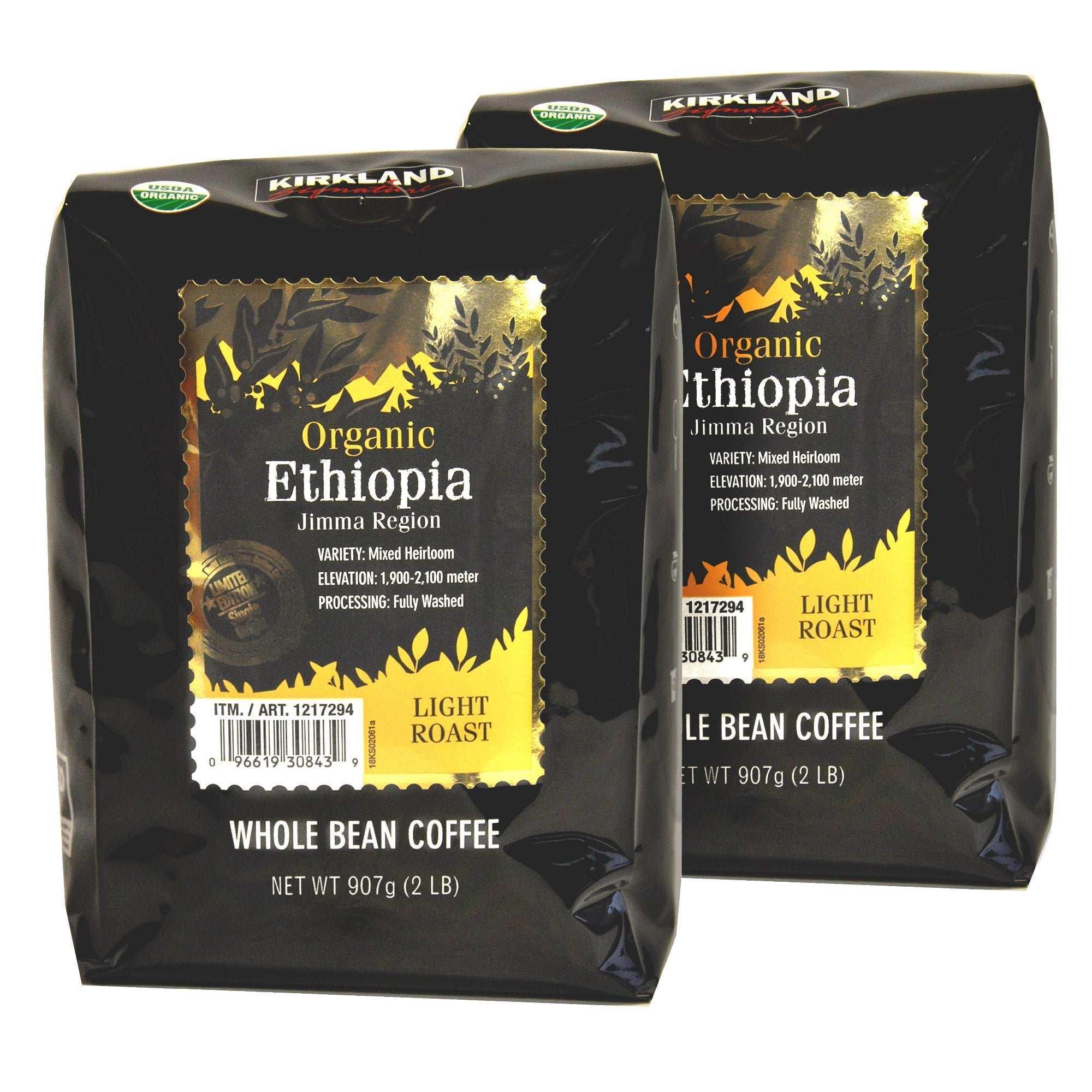 Kirkland Signature Organic Ethiopia Whole Bean Coffee, 2 lbs - Image 3