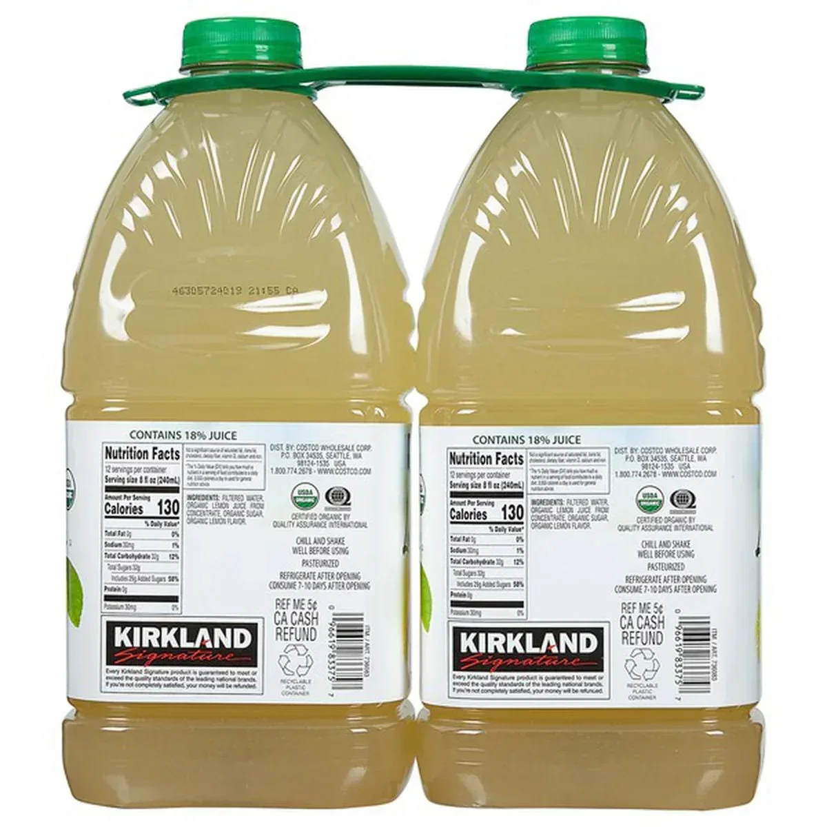 Kirkland Signature, Organic Lemonade, 96 fl oz, 2-Count - Image 5