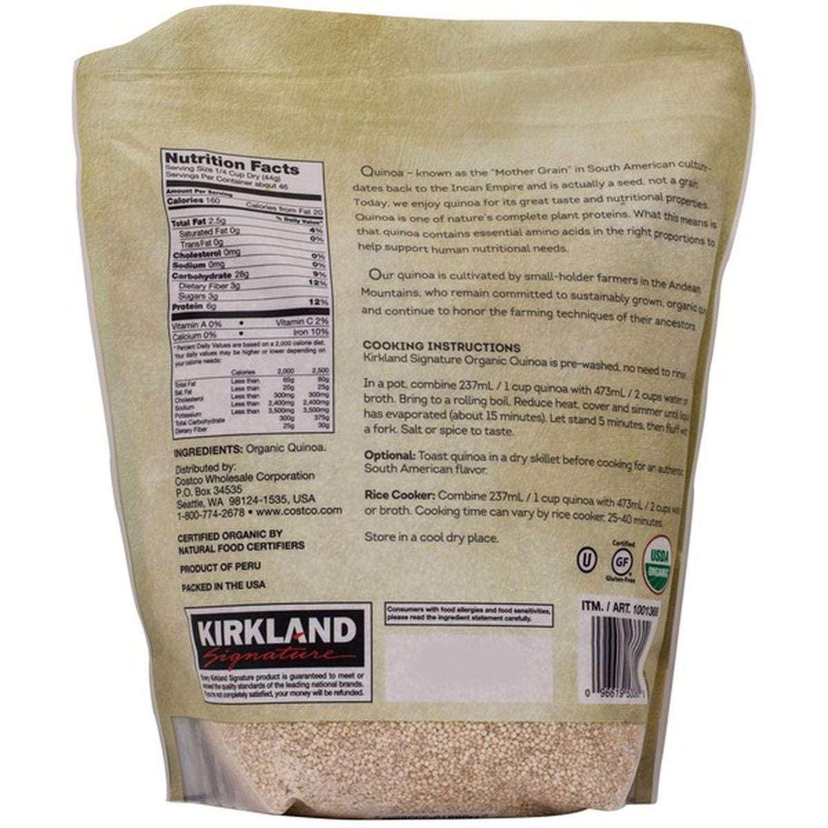 Kirkland Signature, Organic Quinoa, 4.5 lbs - Image 3