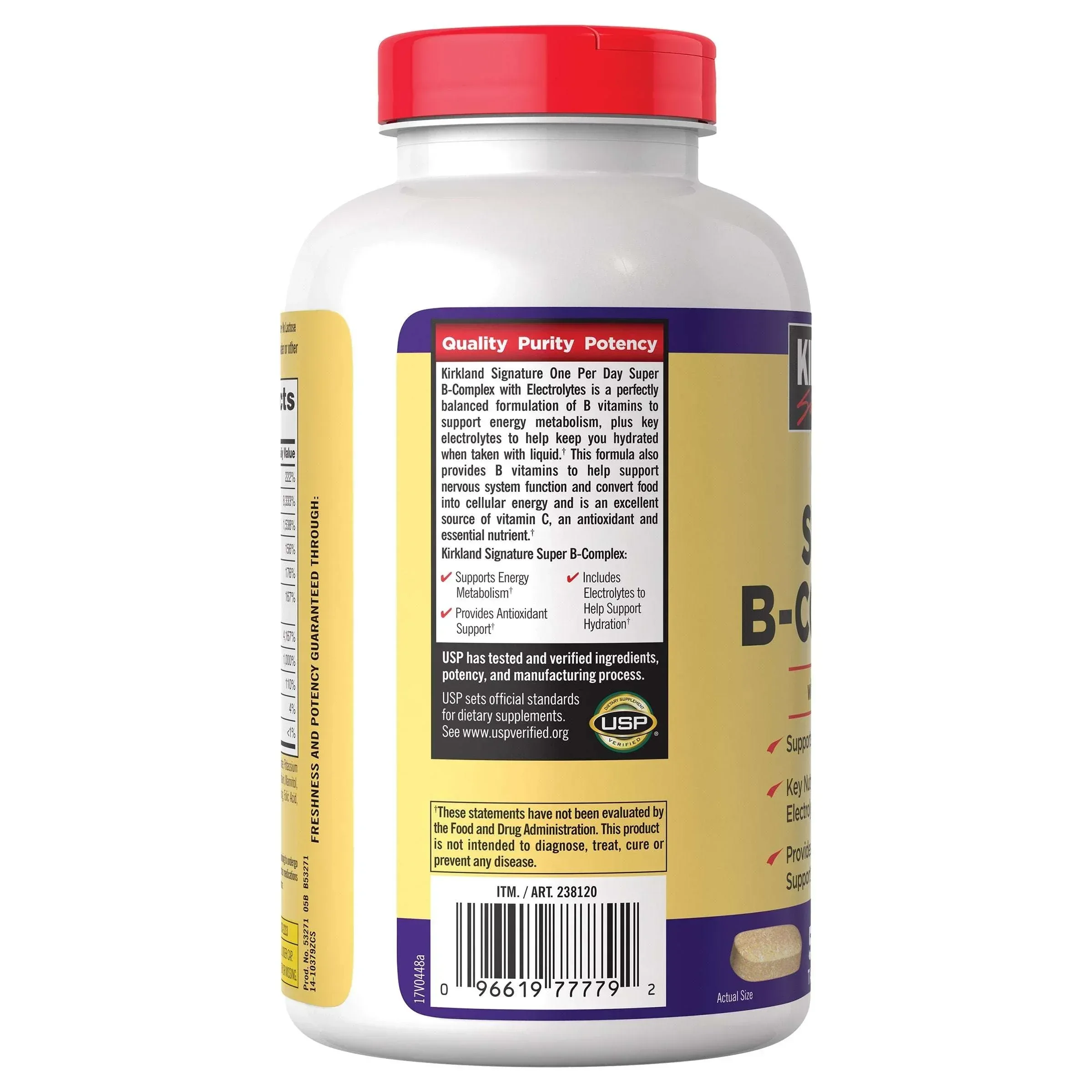 Kirkland Signature Super B-Complex with Electrolytes, 500 Tablets - Image 3