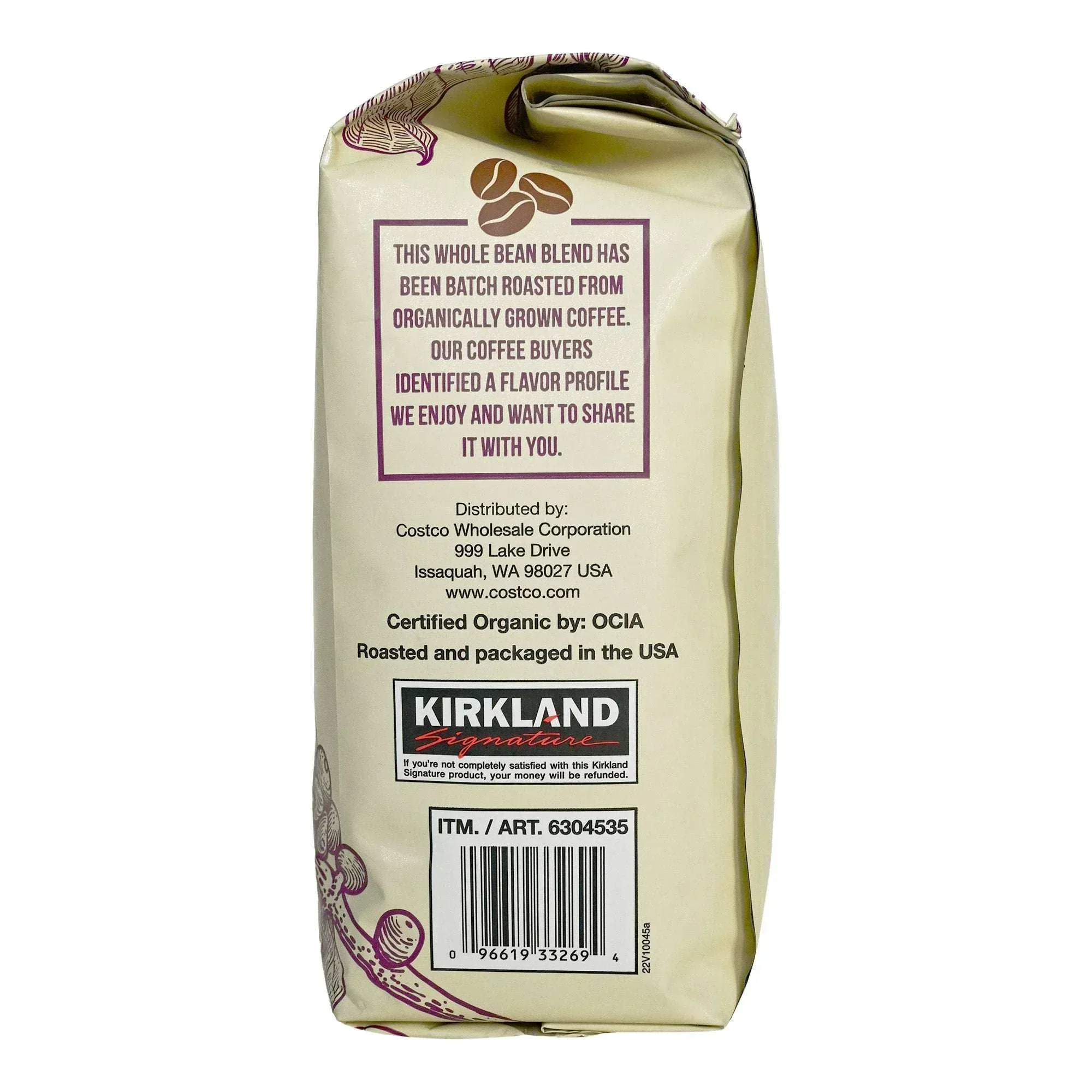Kirkland Signature USDA Organic Whole Bean Blend 2 lb, 2-pack - Image 4