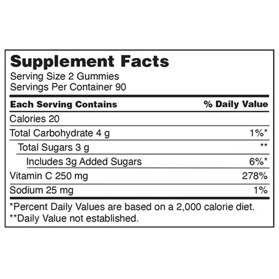 Kirkland Signature Vitamin C 250 mg., 360 Adult Gummies - Image 4