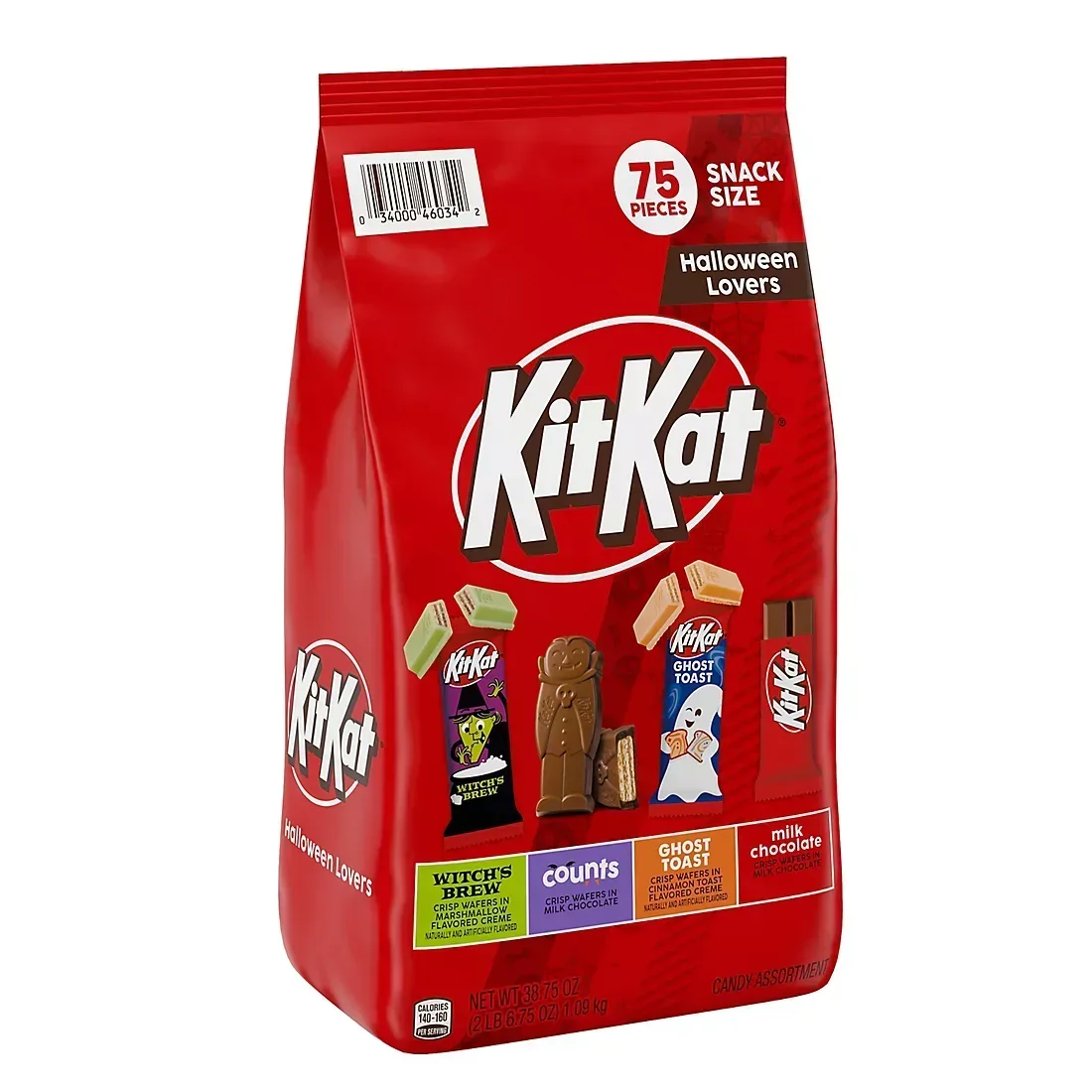 Kit Kat Assorted Flavored Wafer Snack Size, Halloween Candy Bag, 75 ct. - Image 3