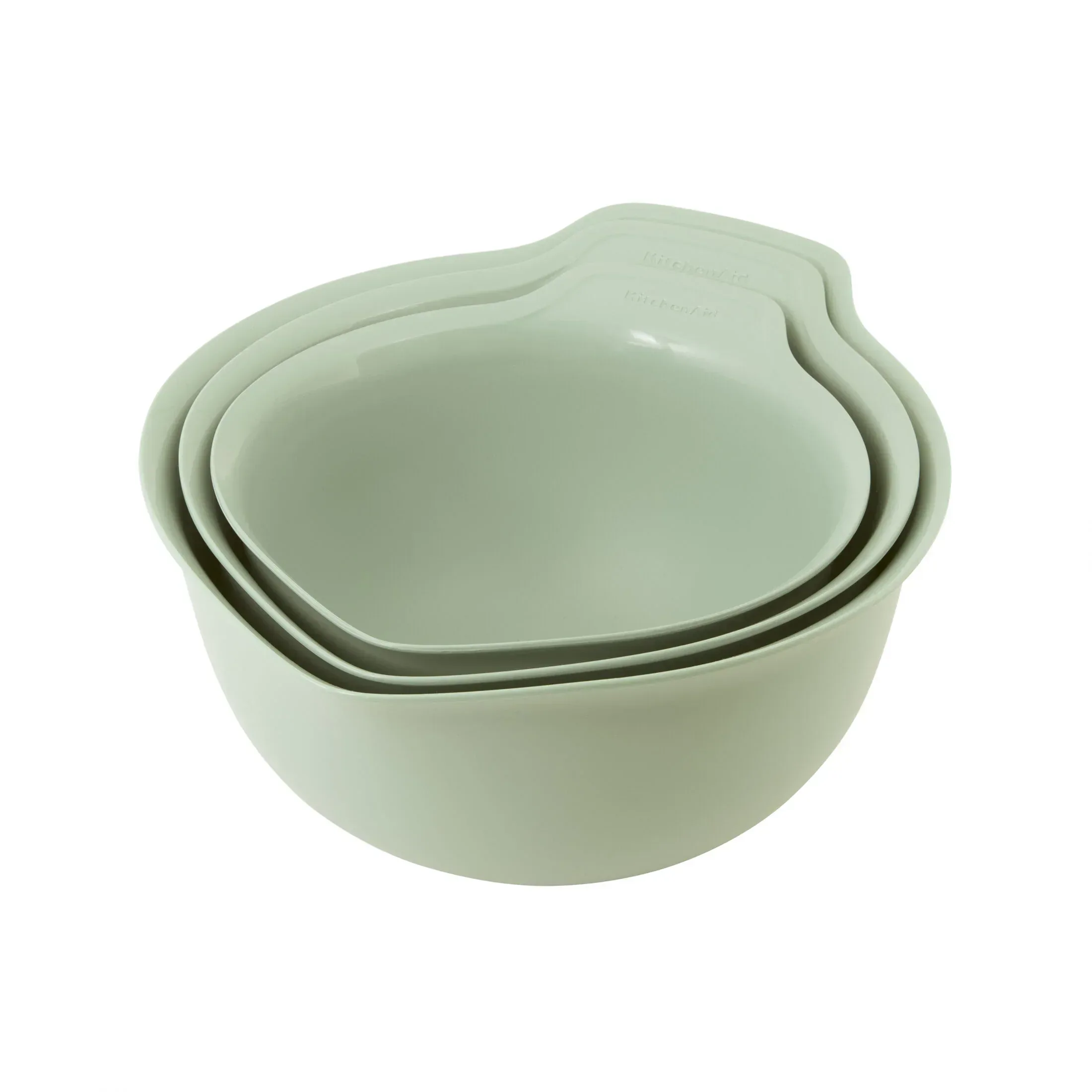 KitchenAid 3-Piece Nesting Plastic Mixing Bowls Set, Agave - Image 8