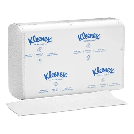Kleenex Multifold Paper Towels 1-ply, White, 1 Case, 2400-count, 16-pack - Image 4