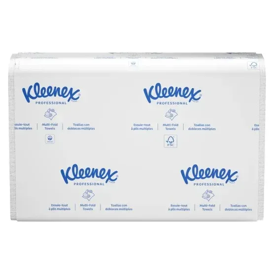 Kleenex Multifold Paper Towels 1-ply, White, 1 Case, 2400-count, 16-pack - Image 5