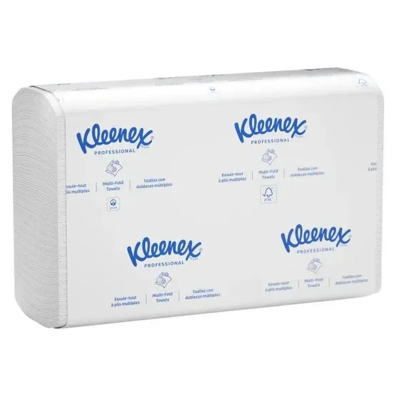 Kleenex Multifold Paper Towels 1-ply, White, 1 Case, 2400-count, 16-pack - Image 6