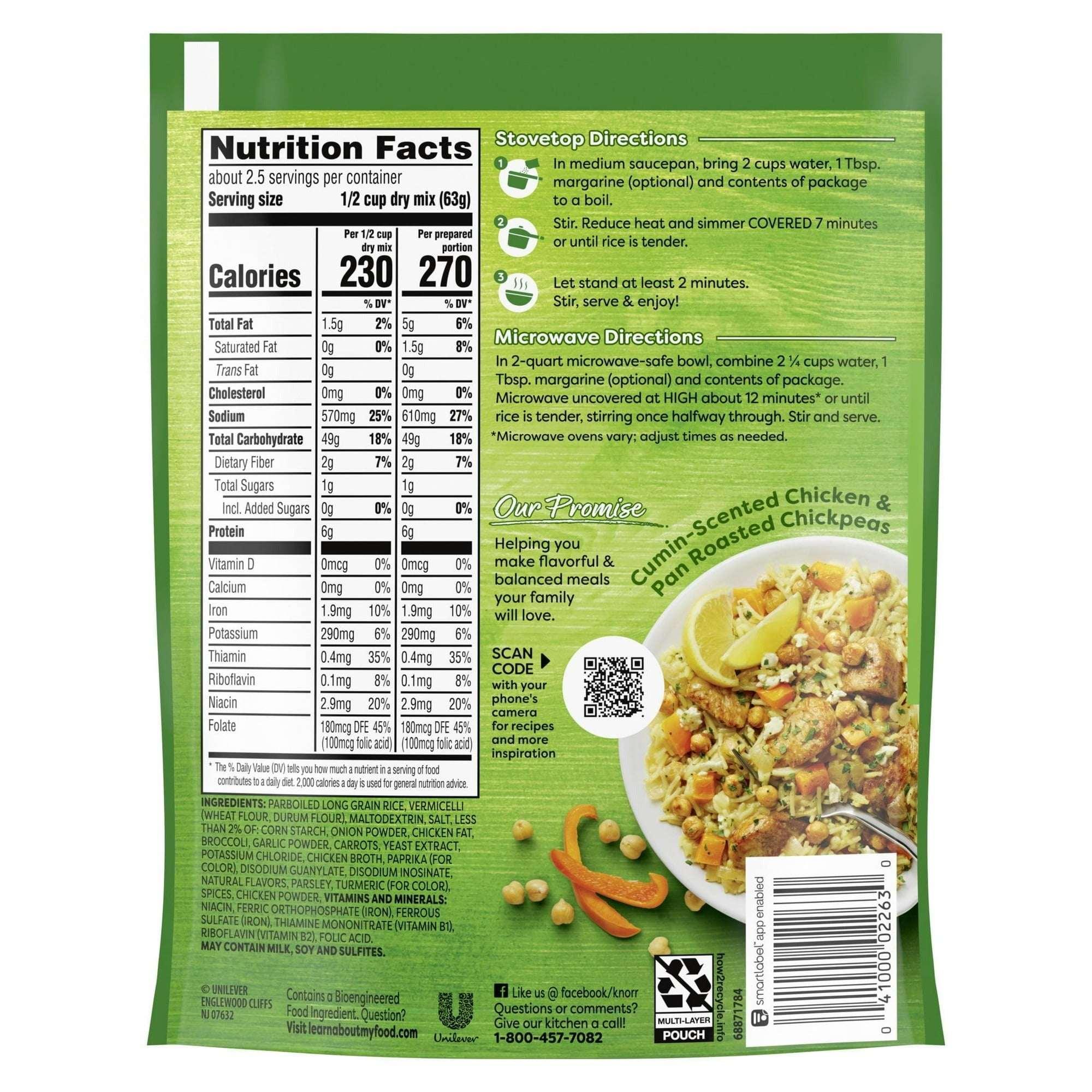 Knorr No Artificial Flavors Creamy Chicken Broccoli Rice, 5.5 oz Regular Pouch - Image 10