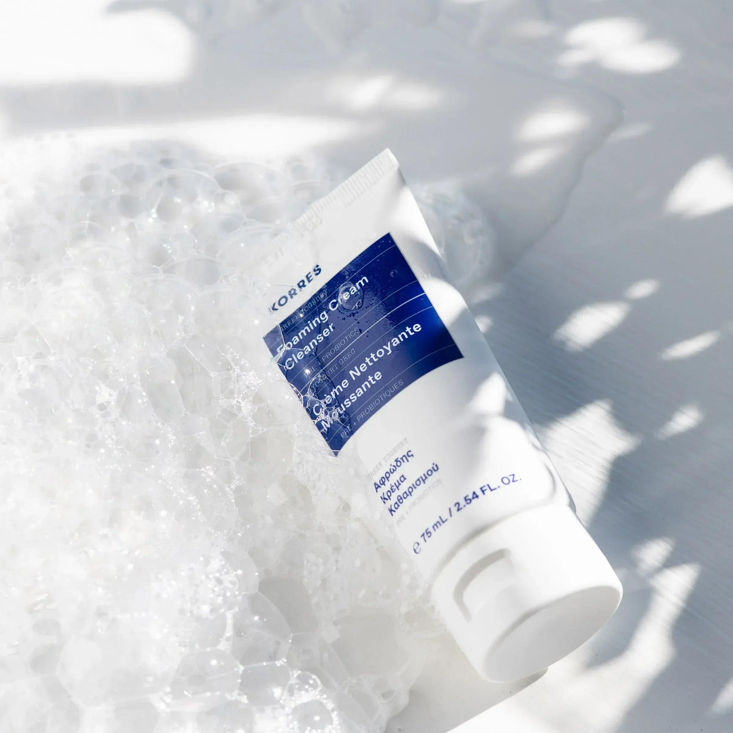 KORRES Greek Yoghurt Foaming Cream Cleanser, 5.07 fl oz + 2.54 fl oz Set - Image 2