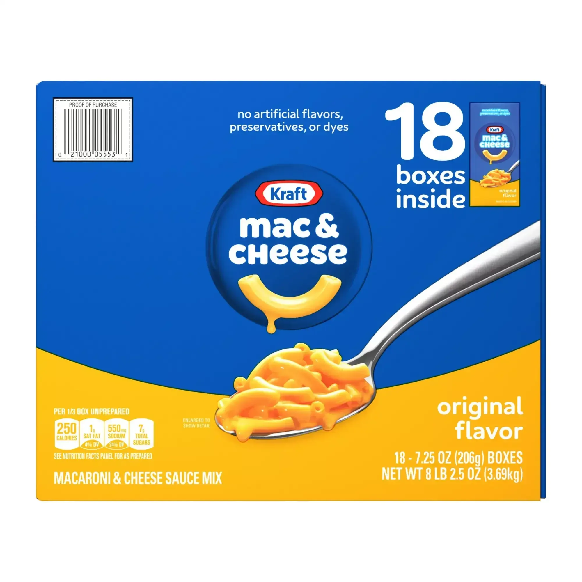 Kraft Original Mac & Cheese Macaroni and Cheese Dinner, 18 ct./7.25 oz. - Image 4