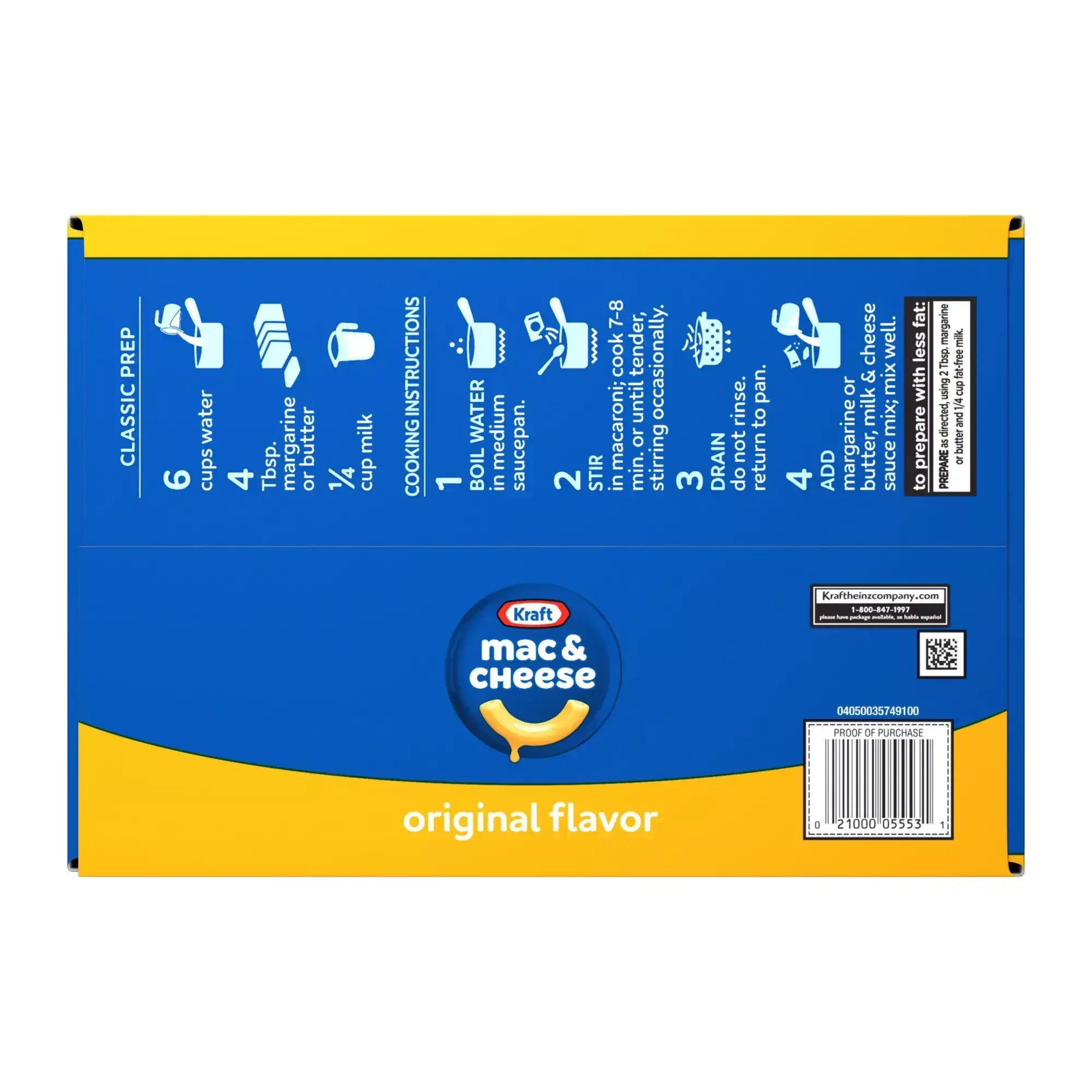 Kraft Original Mac & Cheese Macaroni and Cheese Dinner, 18 ct./7.25 oz. - Image 7