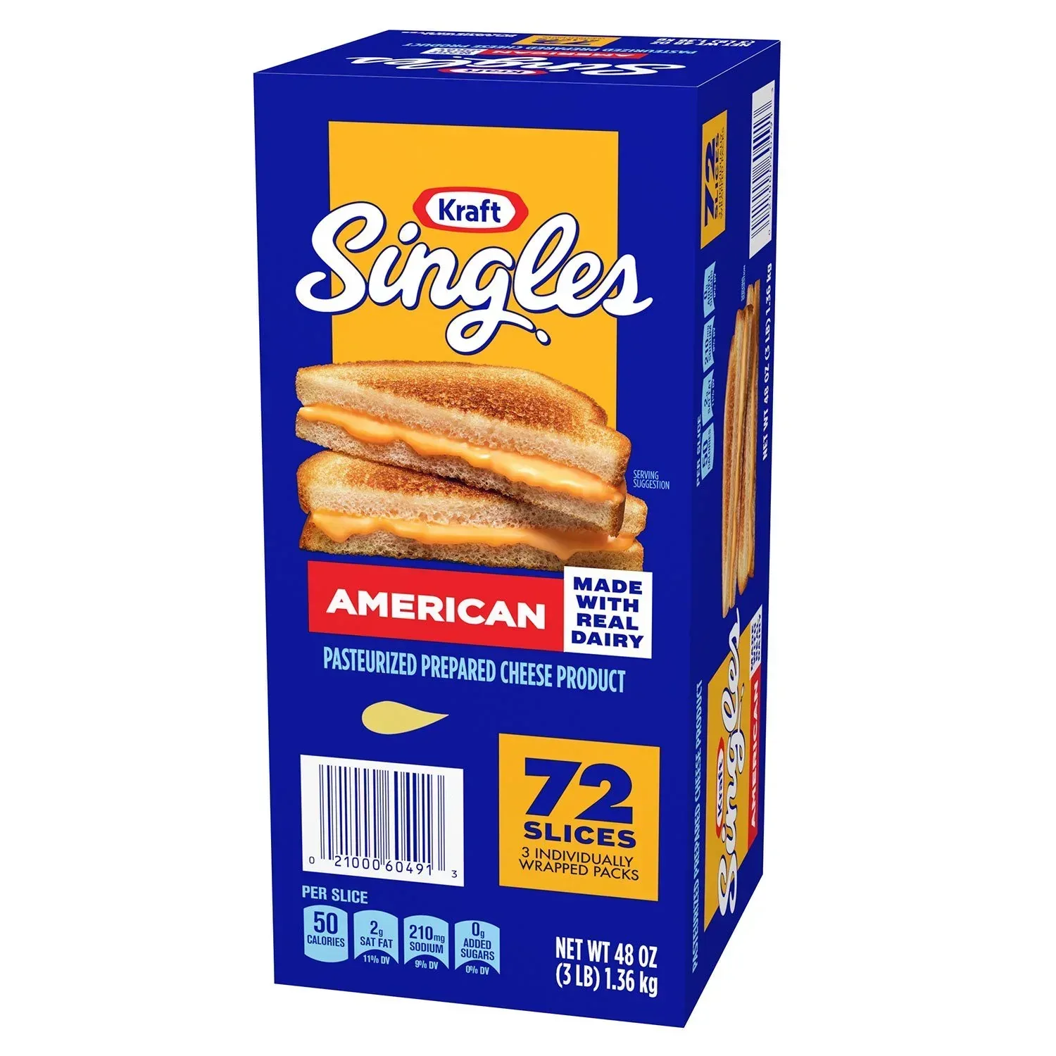 Kraft Singles American Cheese Slices 3 lbs., 72 ct. - Image 2
