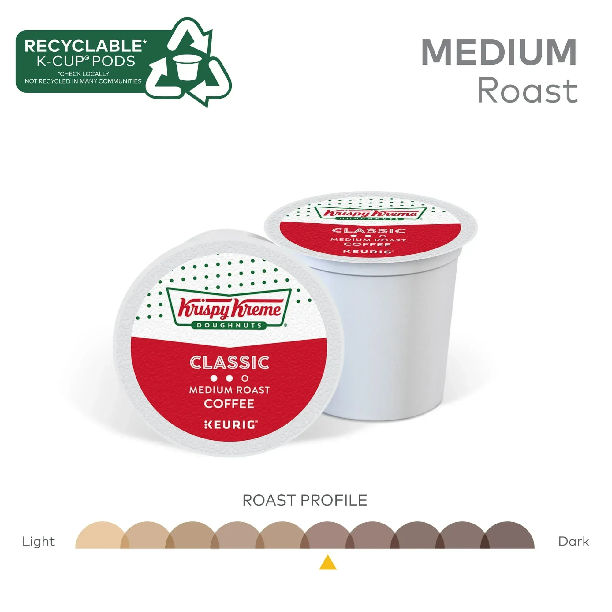 Krispy Kreme Classic Coffee, Medium Roast K-Cup Coffee Pods, 24 Count - Image 3
