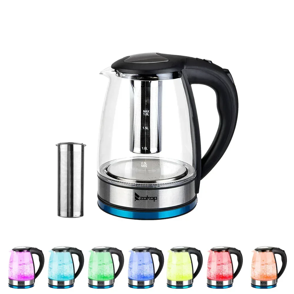 Ktaxon 1500W 1.5L Stainless Steel Electric Kettle with Water Window, Silver - Image 9