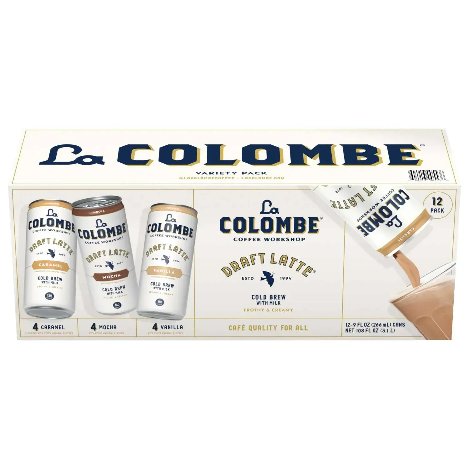 La Colombe Coffee Draft Latte Variety Pack, 9 fl. oz., 12 pk.