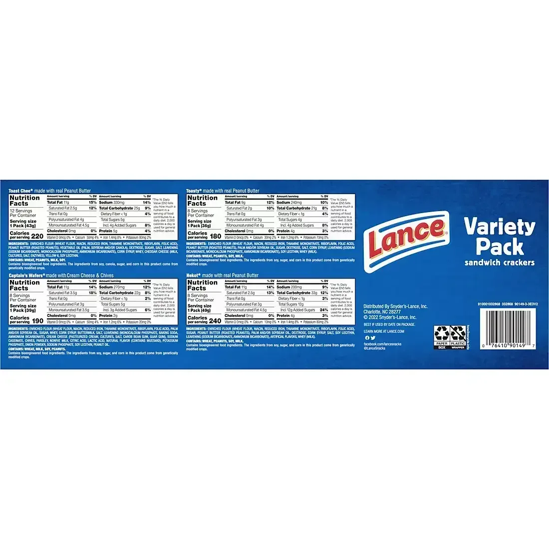 Lance Sandwich Crackers Variety Pack, 36 ct. - Image 3