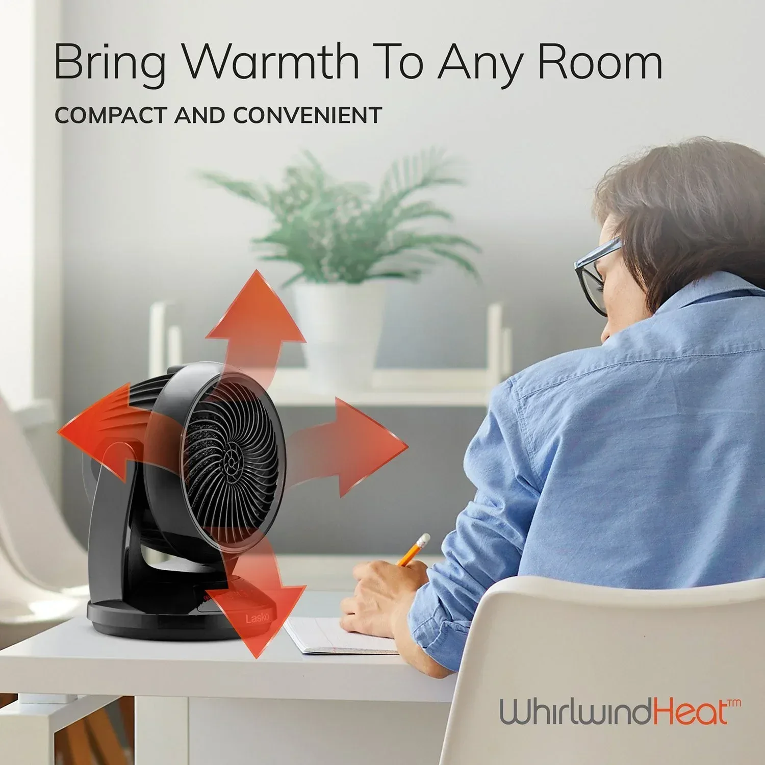 Lasko Whirlwind Heat Orbital Oscillation Ceramic Space Heater with Remote - Image 4