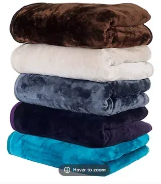 Lavish Home Solid Soft Thick Mink Blanket - Image 2