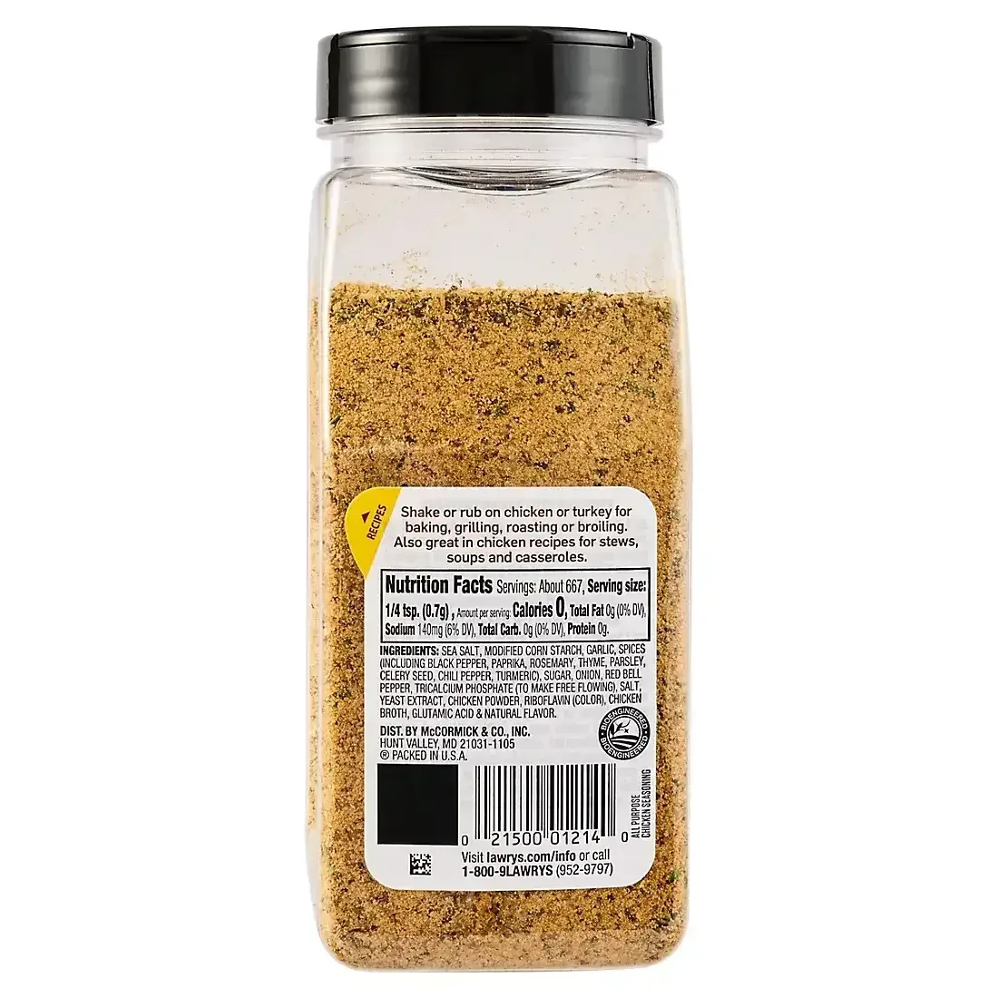 Lawry's All Purpose Chicken Seasoning, 16.5 oz. - Image 2