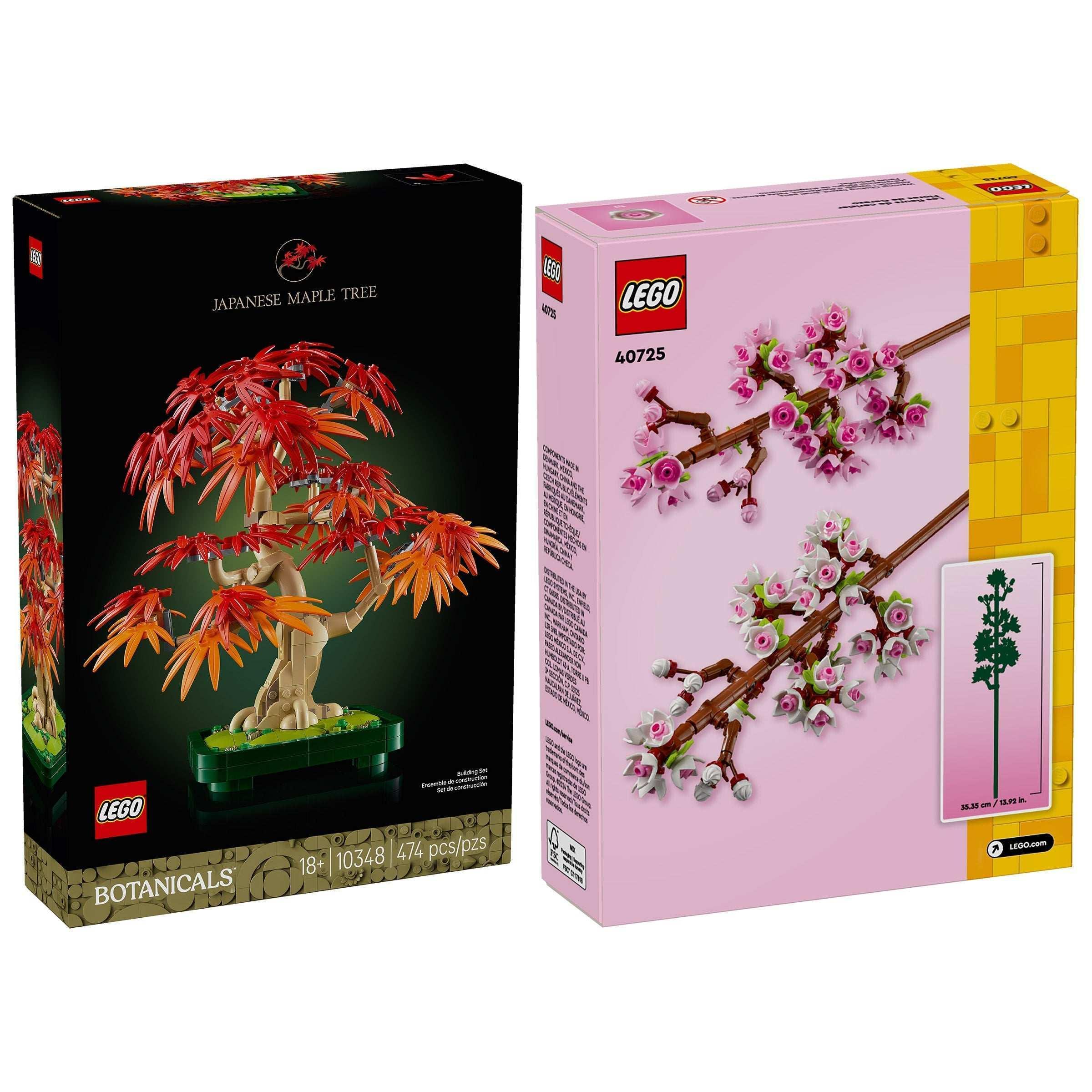 LEGO Japanese Red Maple Bonsai Tree and Cherry Blossoms Bundle - Image 2