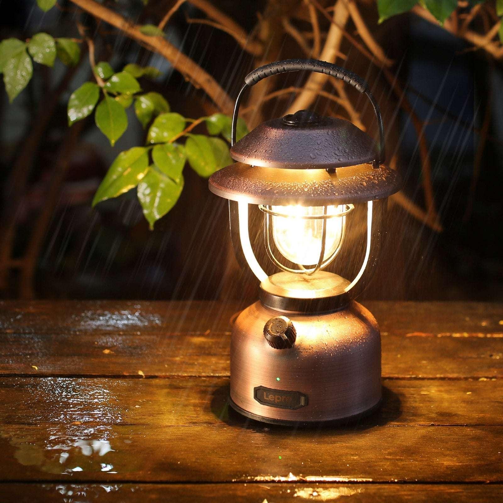 Lepro Retro LED Rechargeable Metal Lantern - Image 4