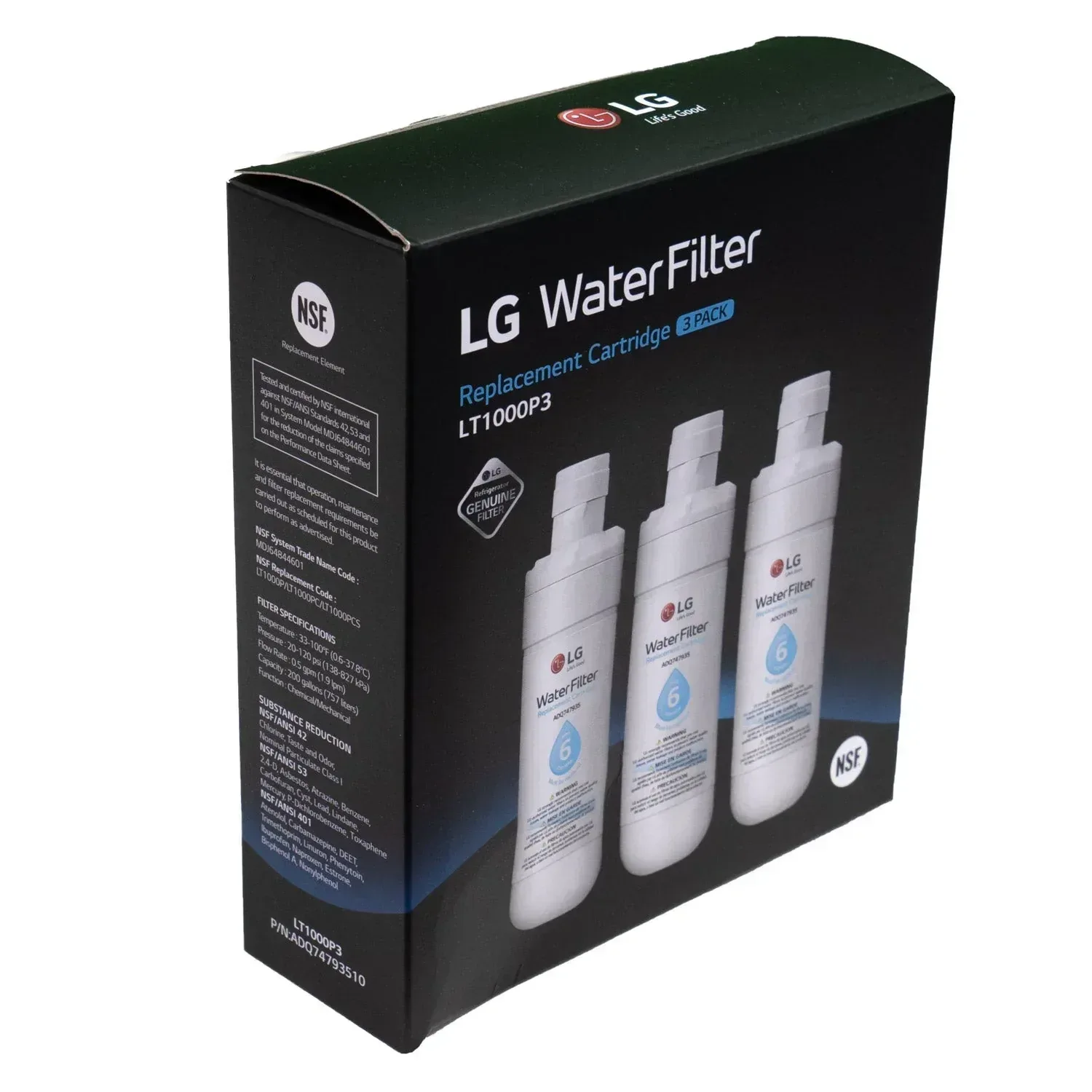 LG LT1000P3 Water Filter, 3-pack - Image 5