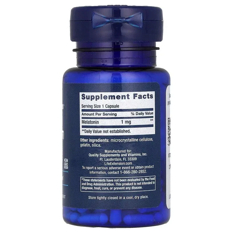 Life Extension, Melatonin, 60 Capsules - Image 2