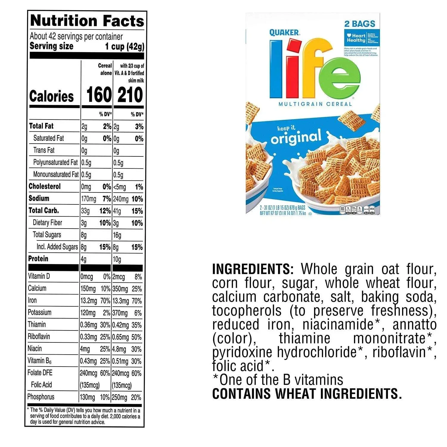 Life Multigrain Cereal, 62 oz. - Image 4