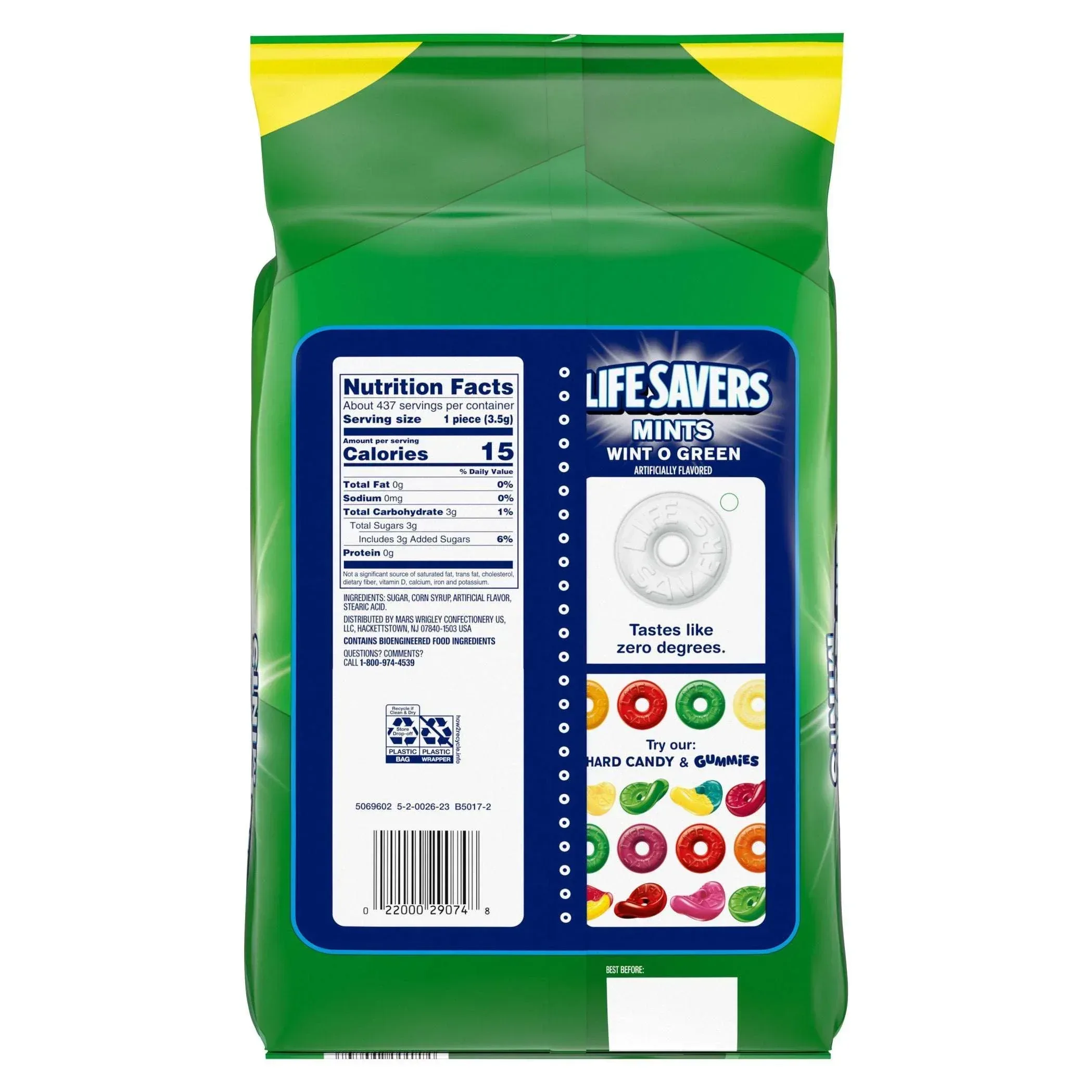 Life Savers Breath Mints Hard Candy, Wint-O-Green, 53.95 oz Bag - Image 5