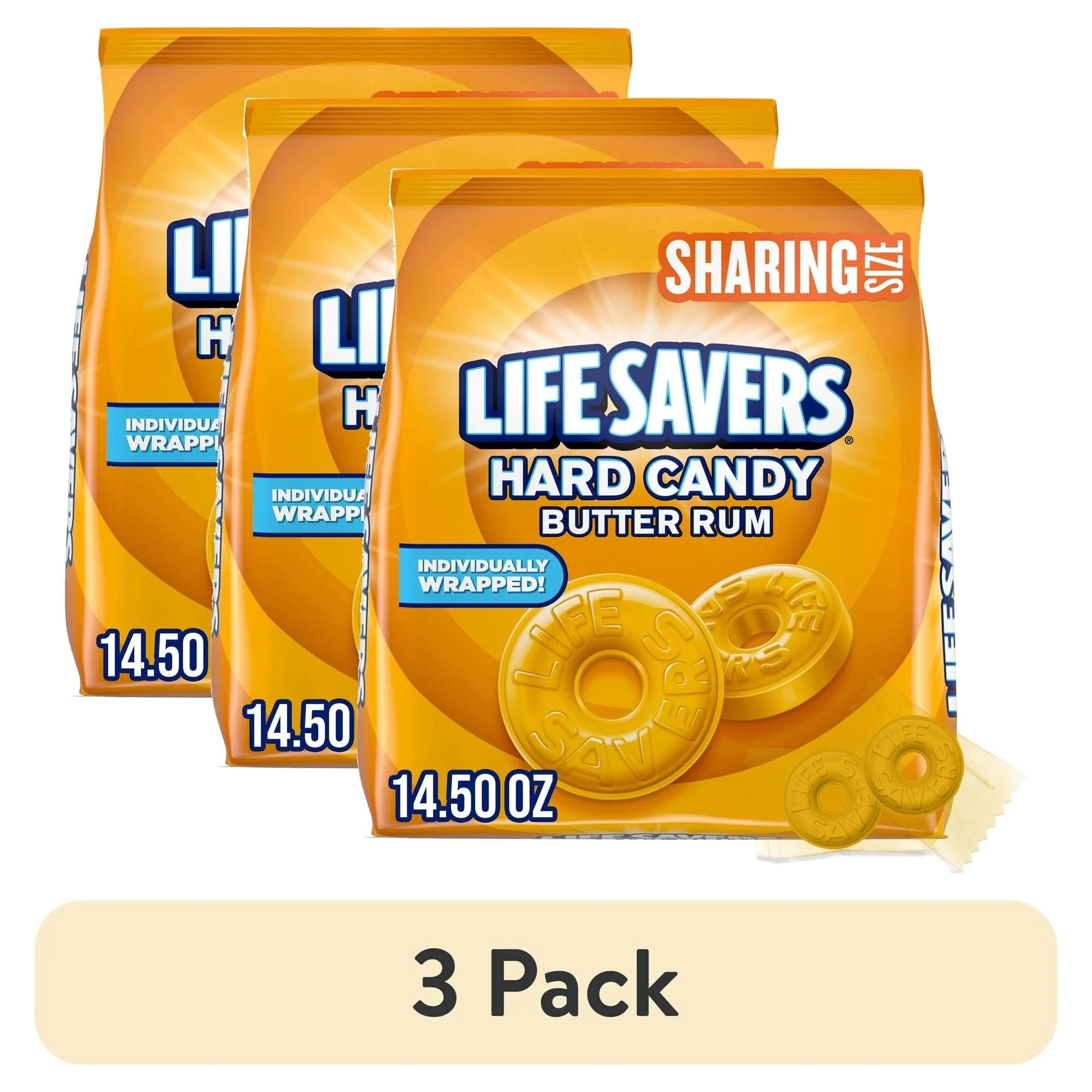 Life Savers Butter Rum Hard Candy Individually Wrapped, Sharing Size - Image 15