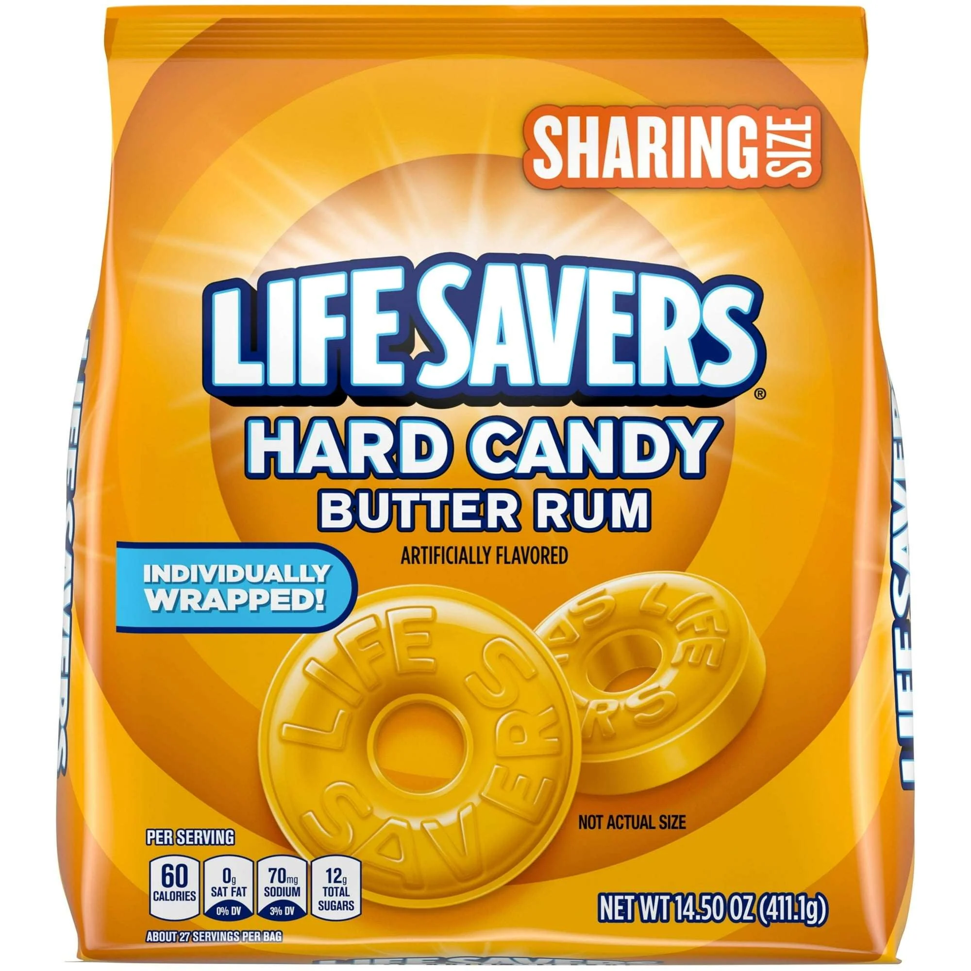 Life Savers Butter Rum Hard Candy Individually Wrapped, Sharing Size - Image 8