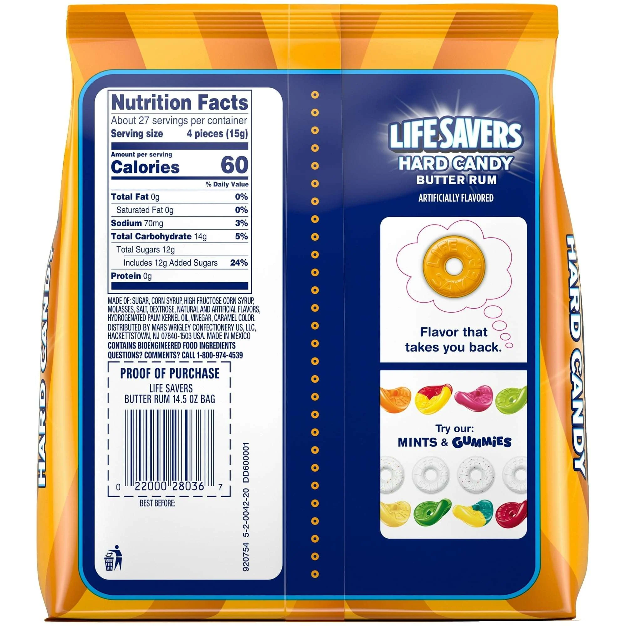 Life Savers Butter Rum Hard Candy Individually Wrapped, Sharing Size - Image 9