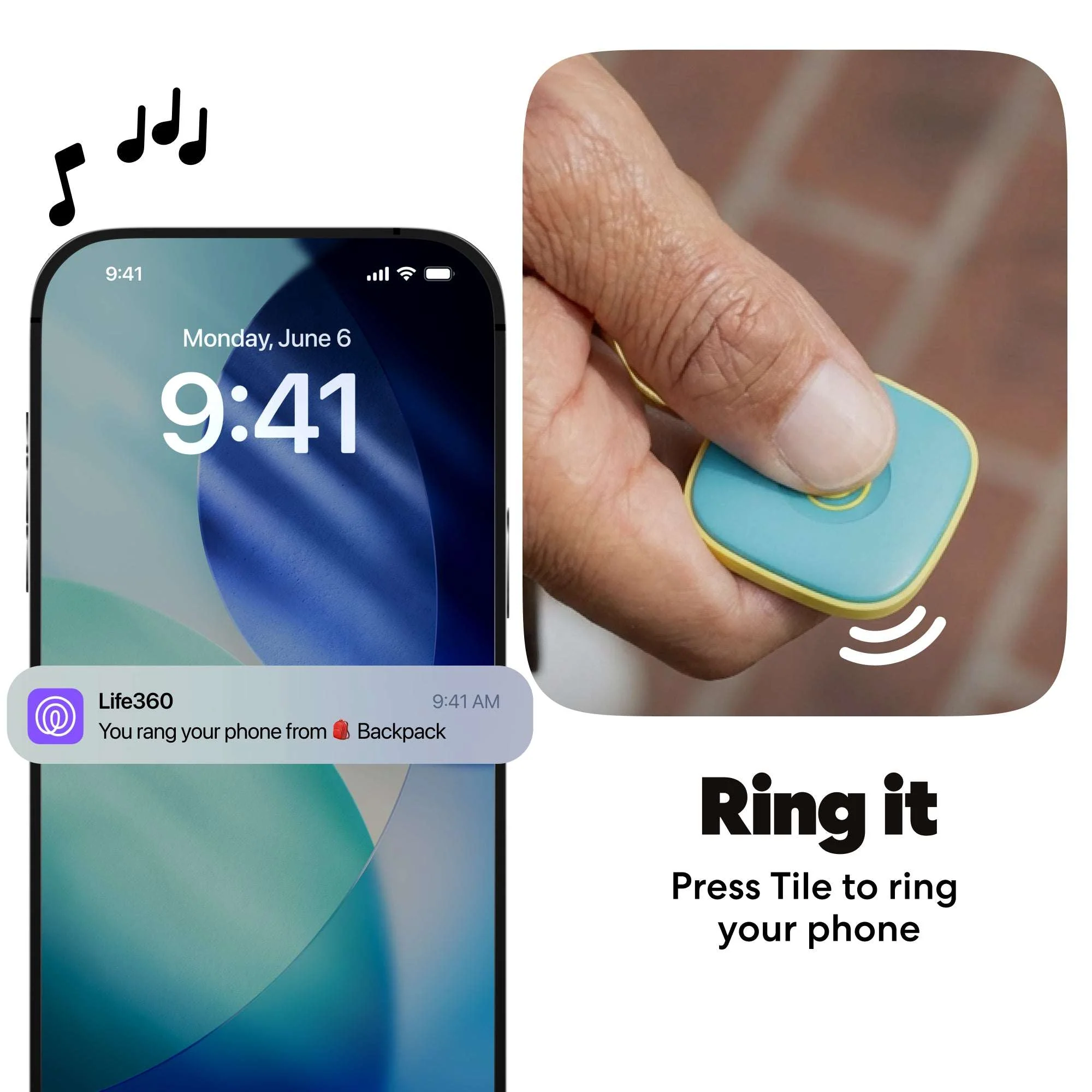 Life360 Tile (2024) Bluetooth Tracker, Keys Finder and Item Locator for Keys, Bags and More. Phone Finder. Both iOS and Android Compatible. 1-Pack (Aqua Lemon) - Image 7