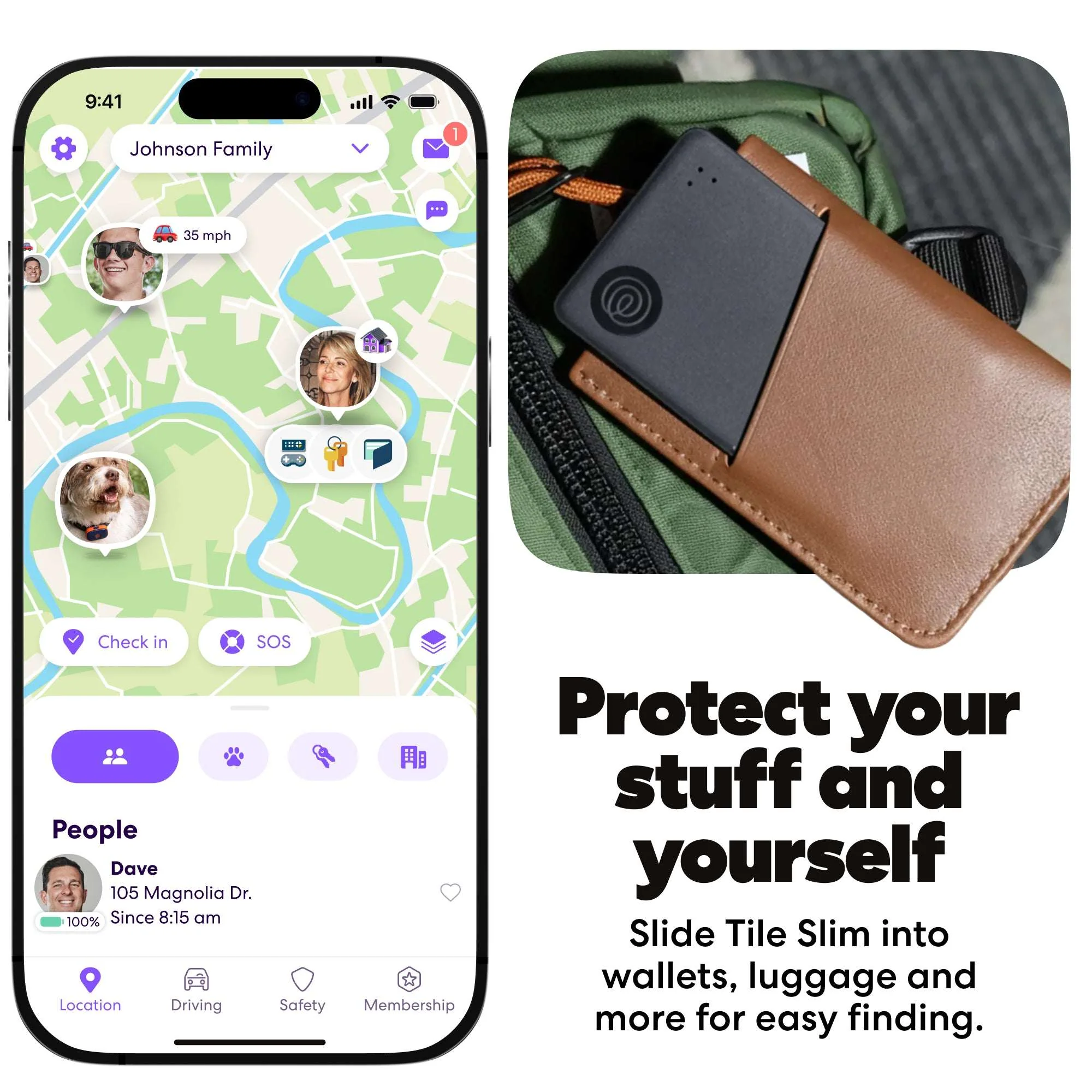Life360 Tile Slim (2024) - 1-Pack (Blk) - Image 2