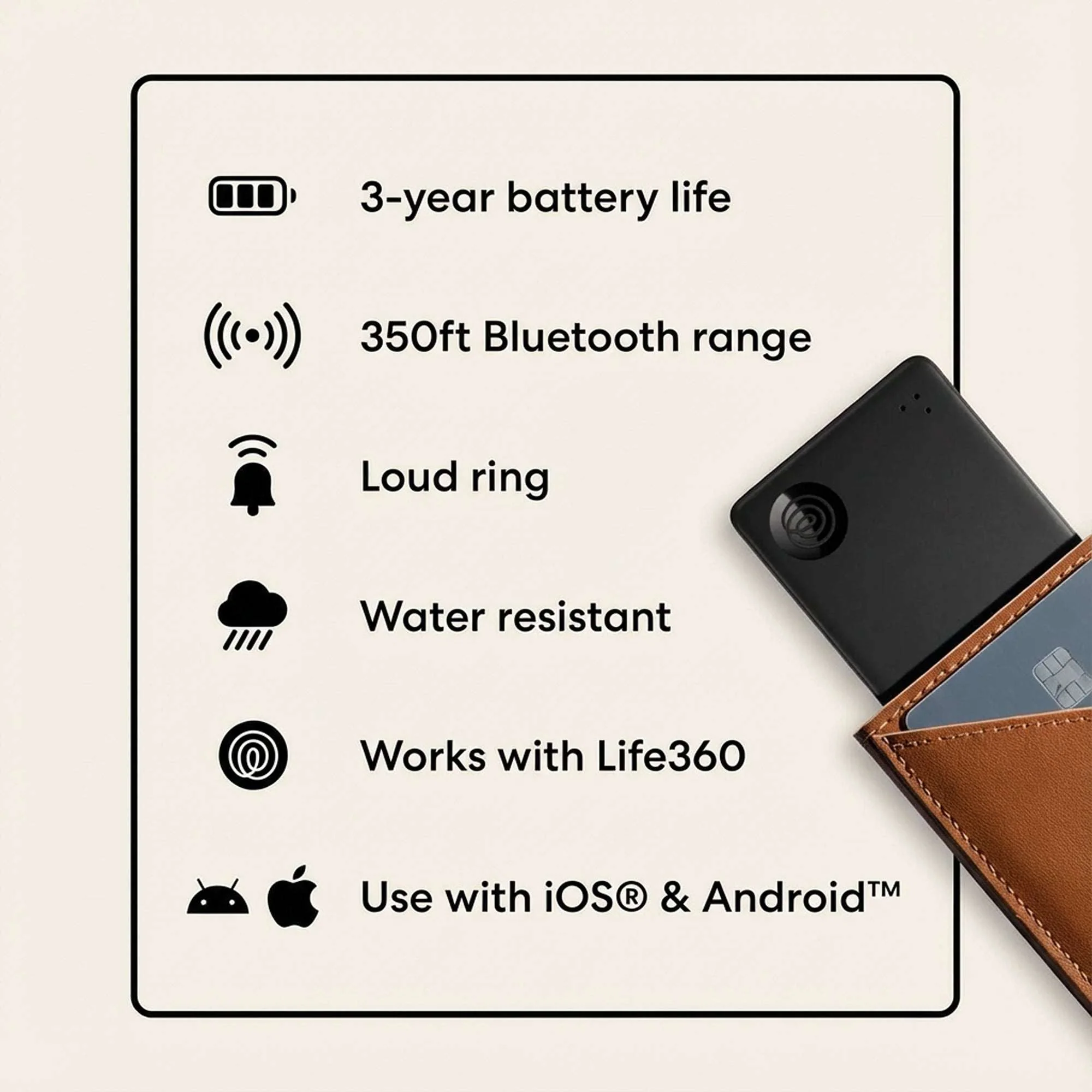 Life360 Tile Slim (2024) - 1-Pack (Blk) - Image 7