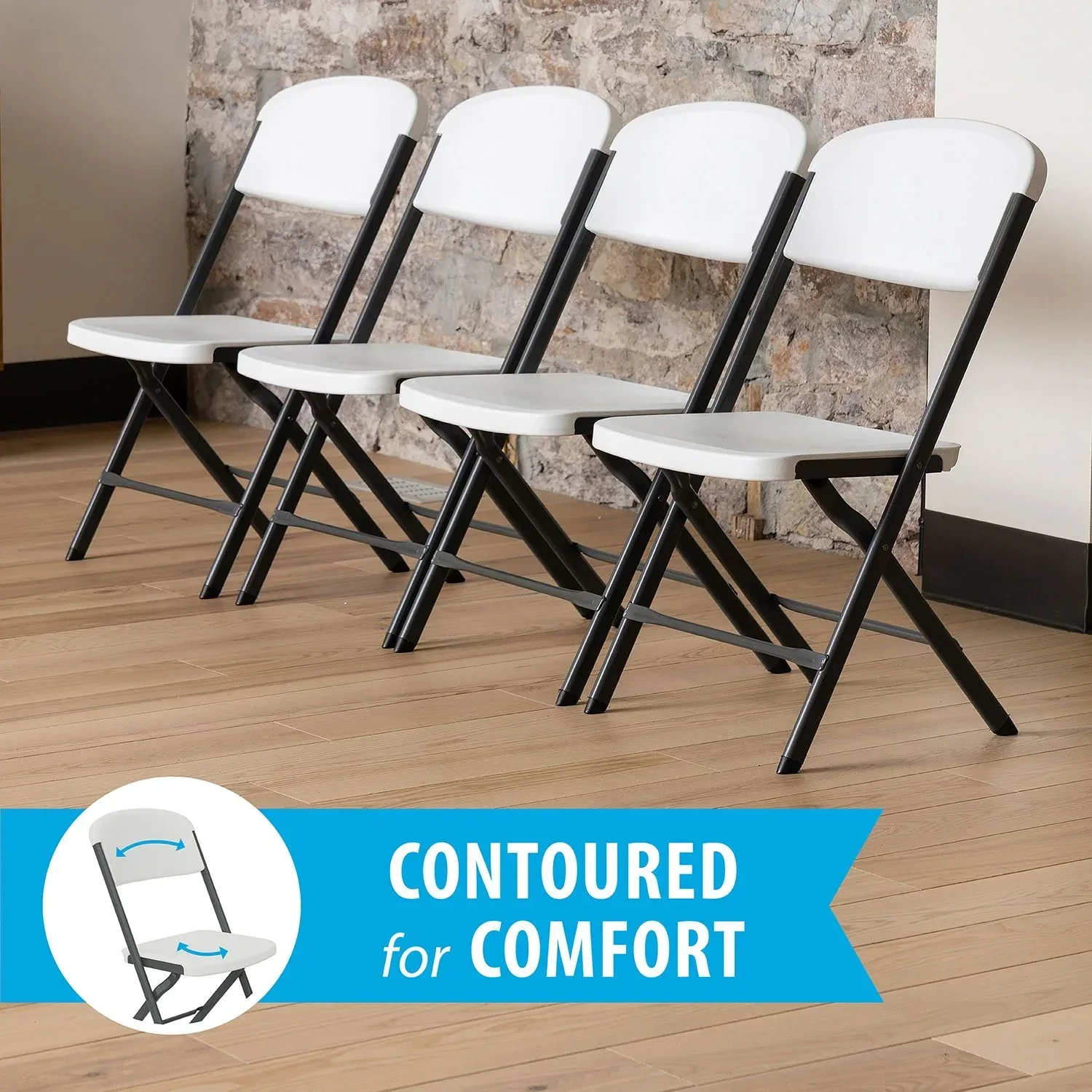 Lifetime 2nd Generation Commercial Folding Chair, Single and 4 Pack - Image 3
