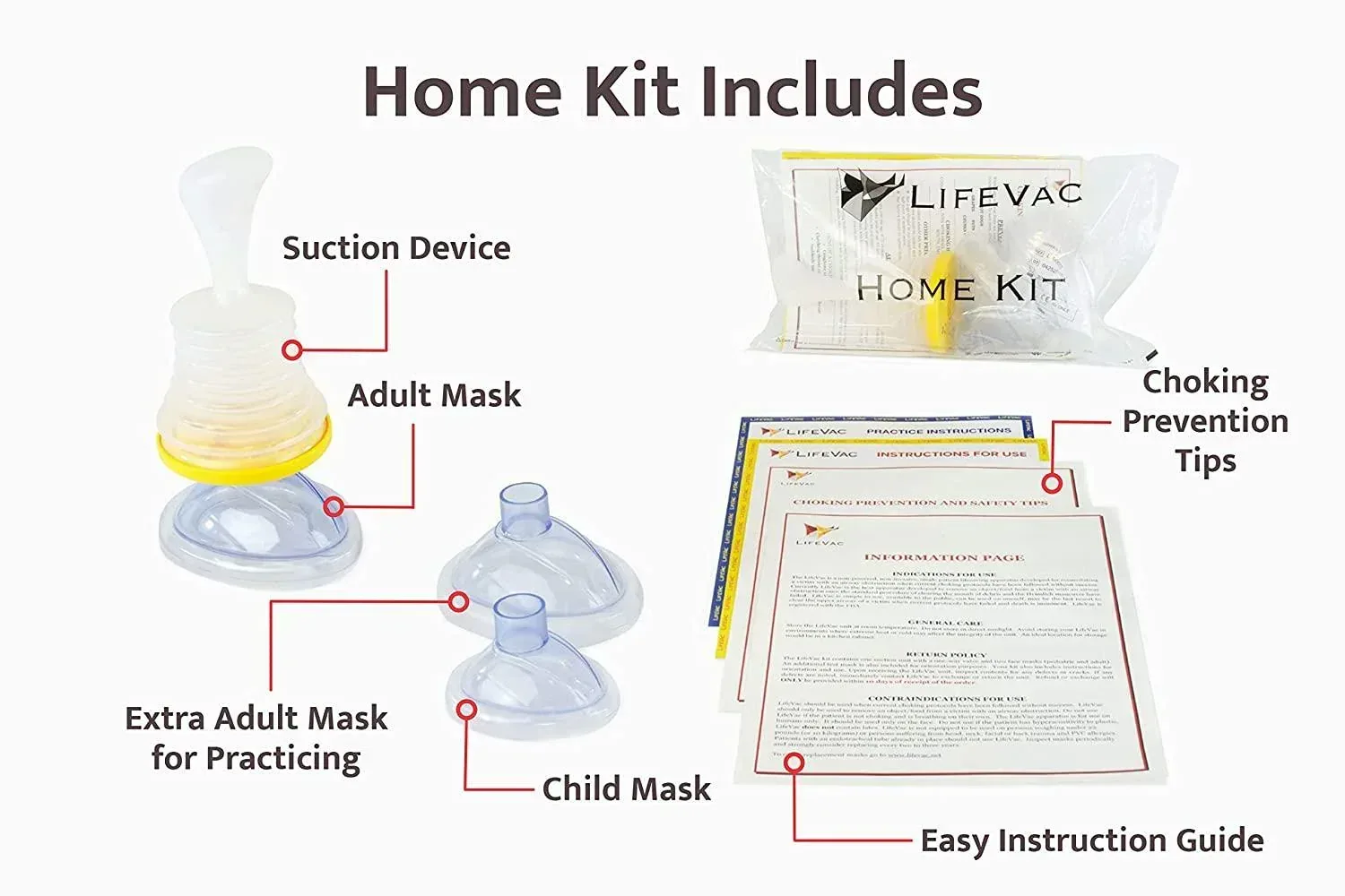 LifeVac Yellow Travel Kit - Portable Suction Rescue Device, First Aid Kit for Kids and Adults, Portable Airway Suction Device for Children and Adults - Image 4